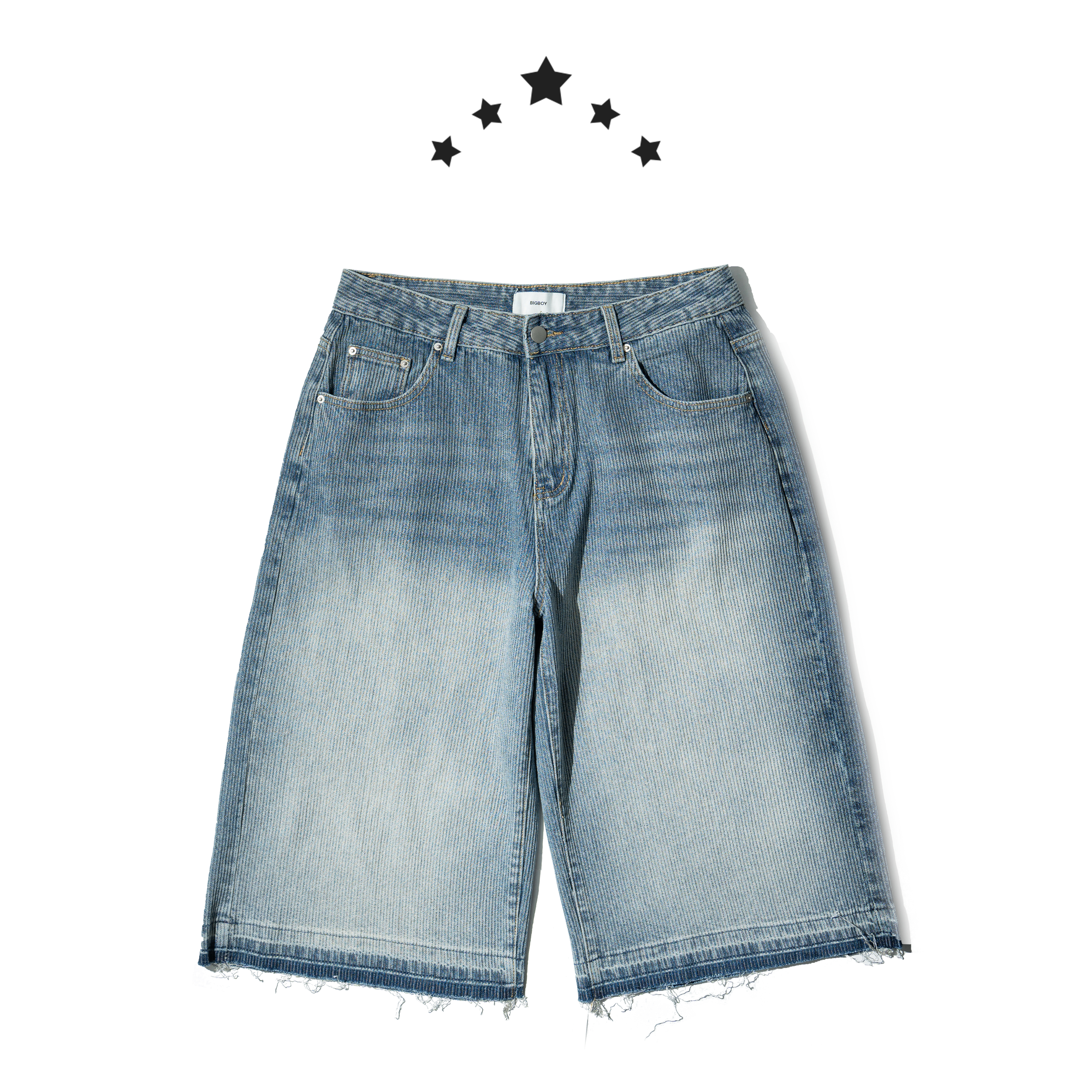 Gradient Washed Denim Jorts 漸層水洗 牛仔七分褲 [B-2625]