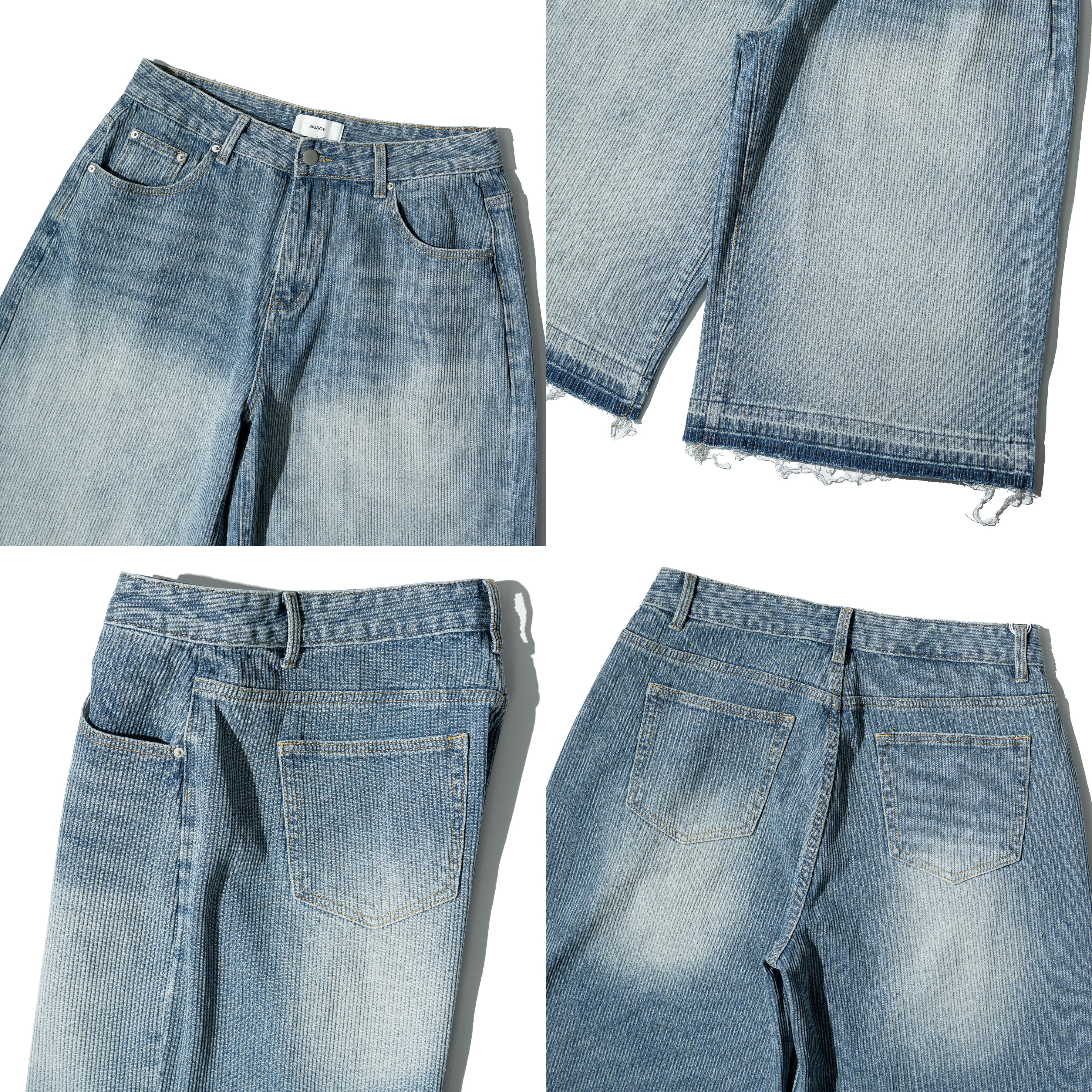 Gradient Washed Denim Jorts 漸層水洗 牛仔七分褲 [B-2625]