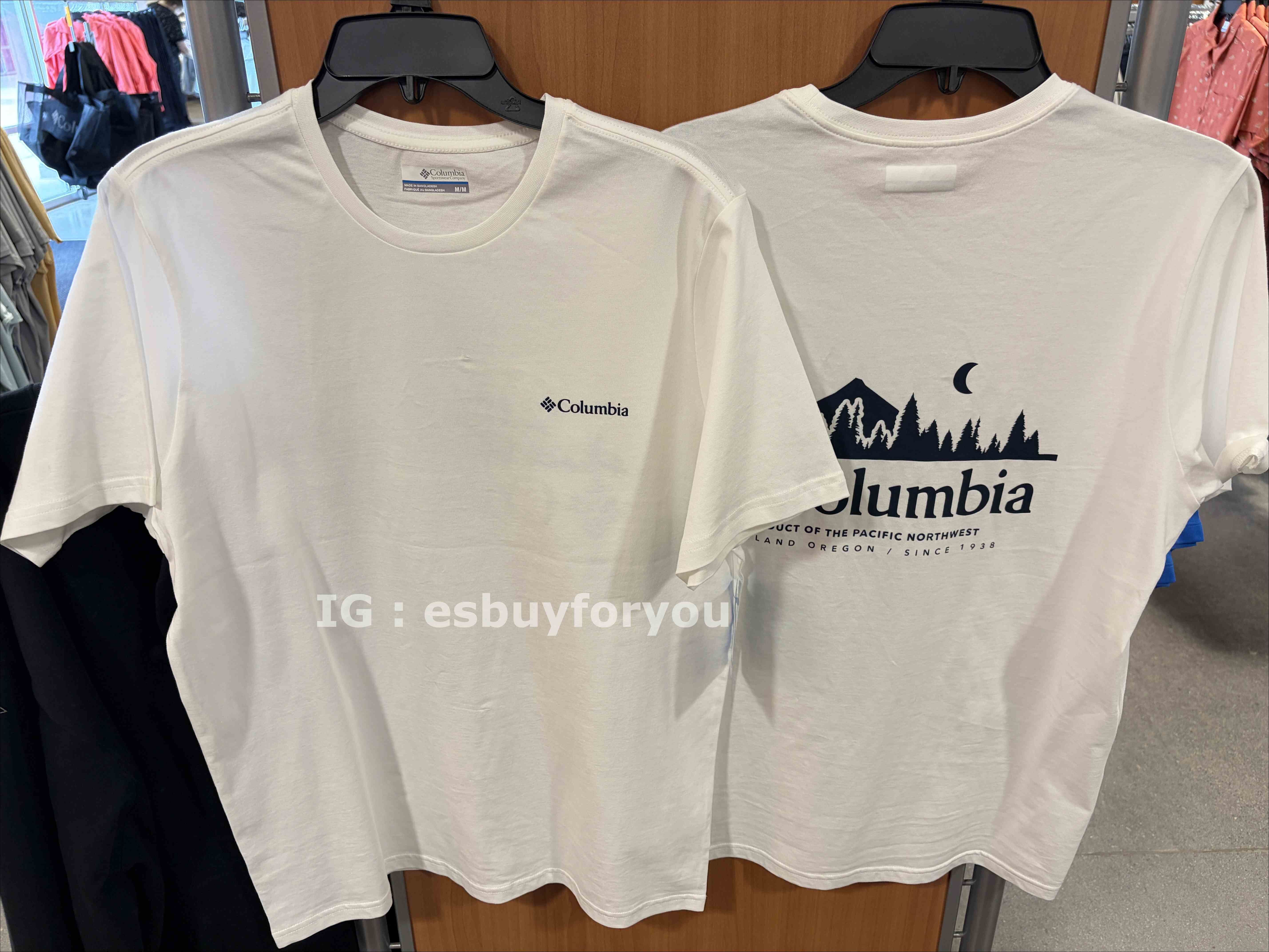 【限時】Columbia  男大人 有機棉 正反 風景山脈  短TEE (2色)