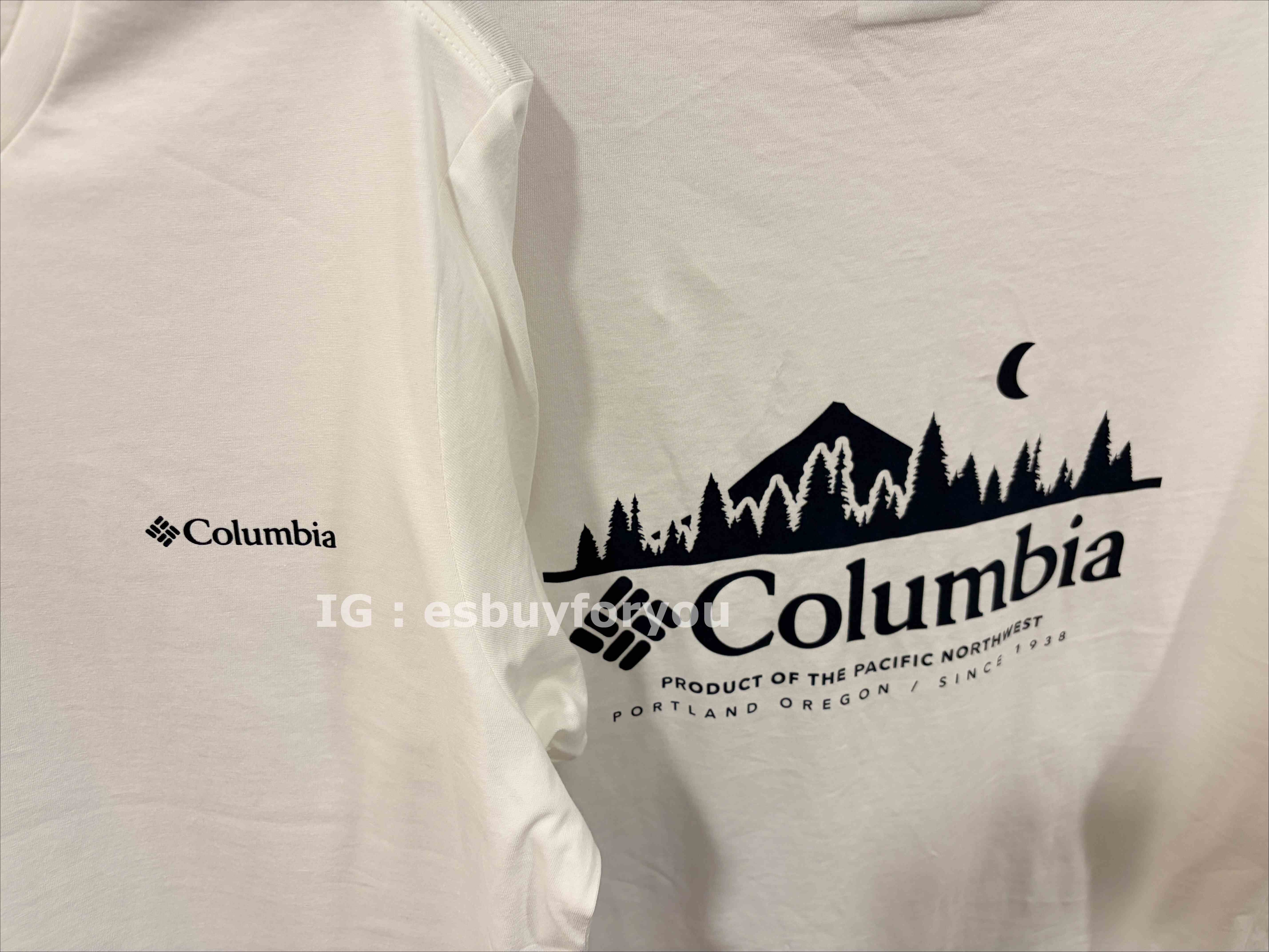 【限時】Columbia  男大人 有機棉 正反 風景山脈  短TEE (2色)