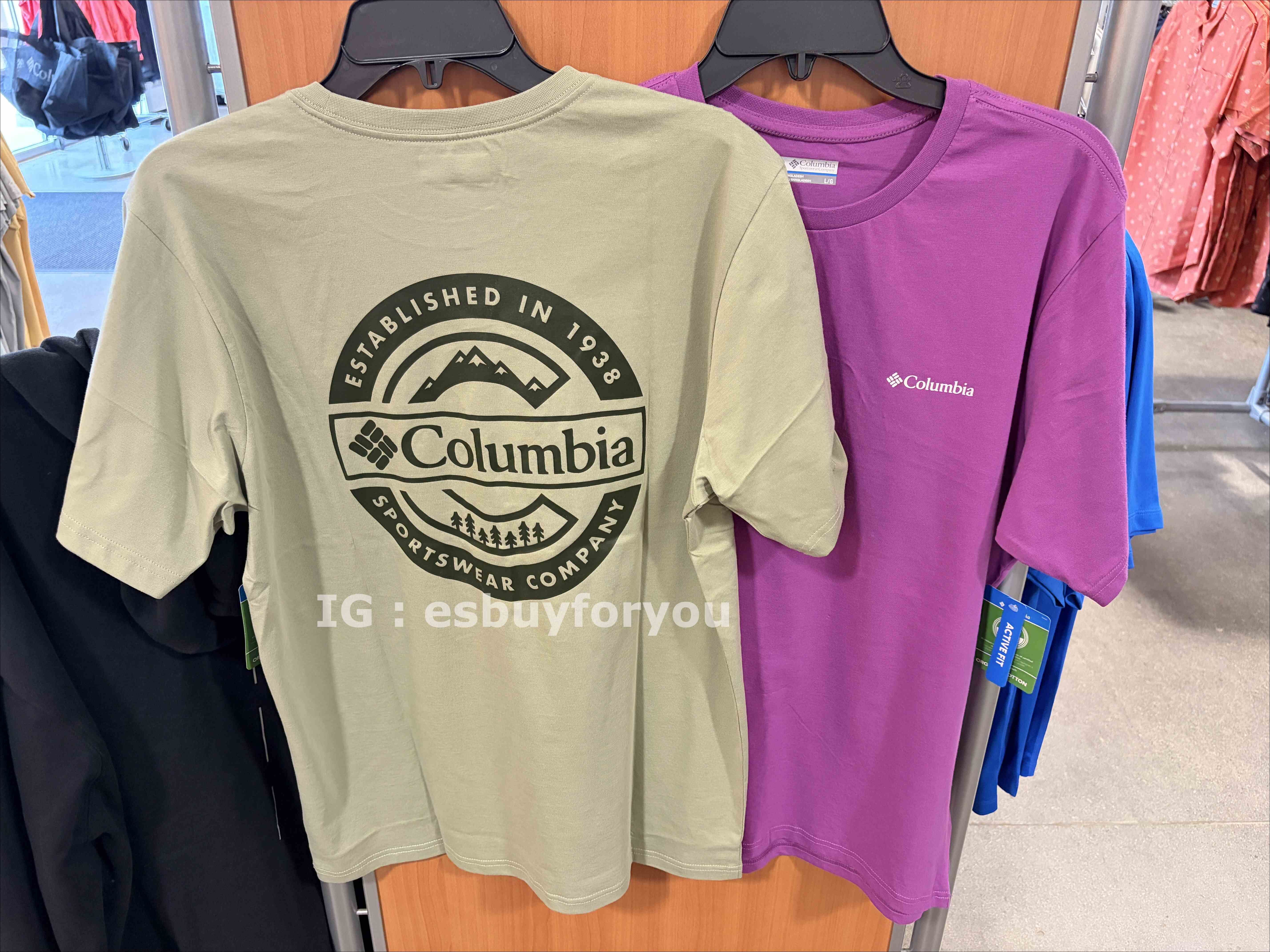 【限時】Columbia  男大人 有機棉 正反 風景山脈  短TEE (2色)