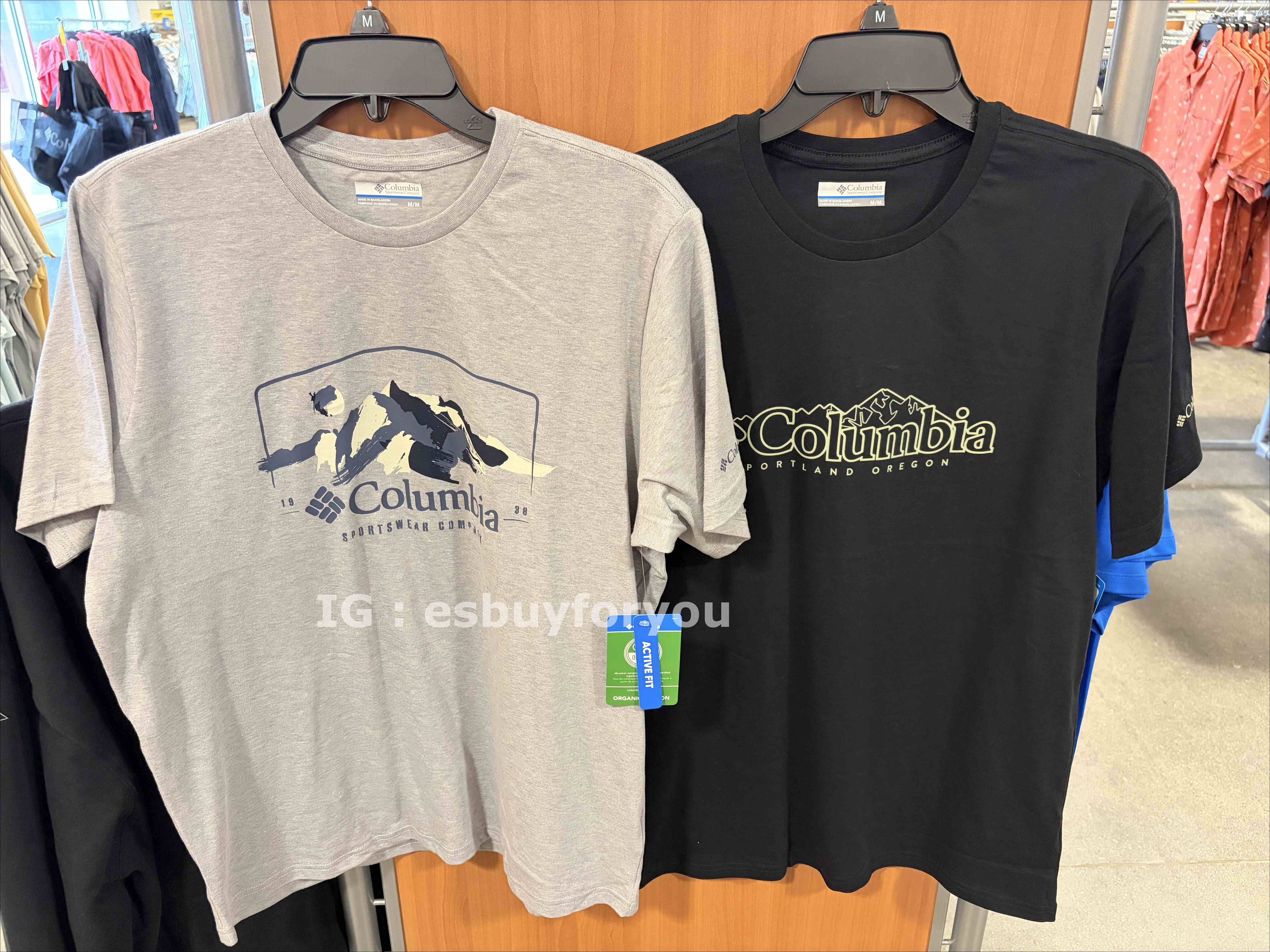 【限時】Columbia  男大人 有機棉 造型圖案  短TEE (2色)