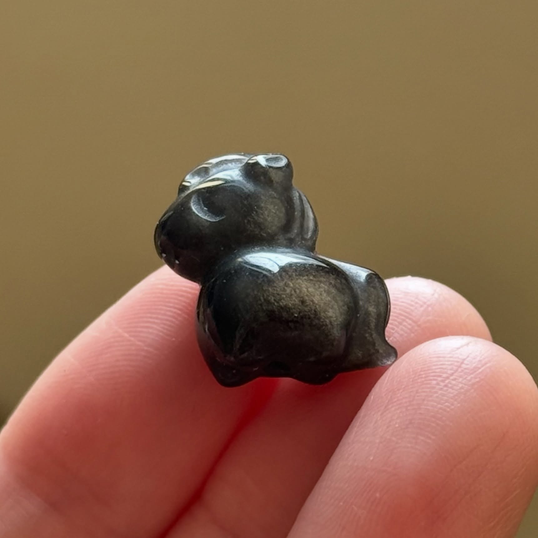 [原石] 銀曜石獨角獸 通孔