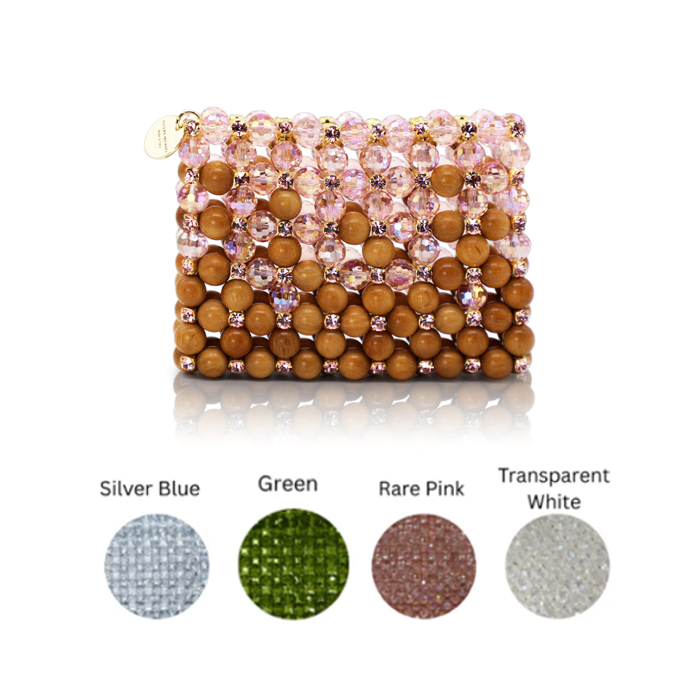 1PO0506-034 [PALERA MILANO] Wallet Chain Wood Crystal #ACCWAC-C10DBW (EU)
