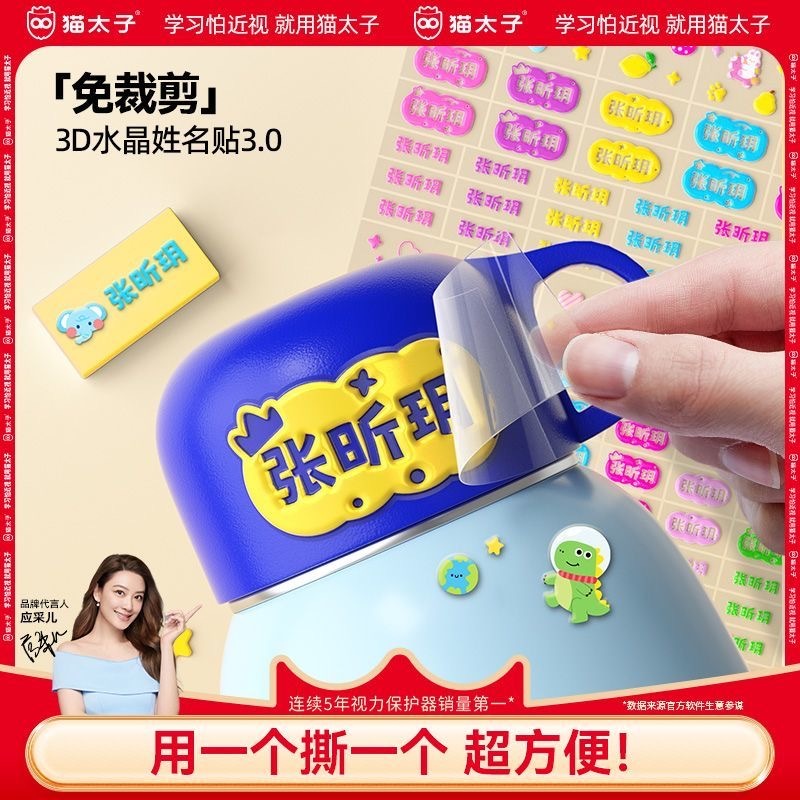 第五期预购 幼儿园姓名贴儿童定制撕膜留字名字贴学生宝宝被子防水防撕 （大32 中33 小64）共129张名字