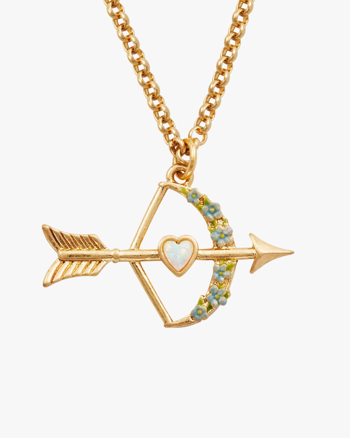 英國代購 -FABLE ENGLAND Gold Cupids Bow & Arrow Necklace