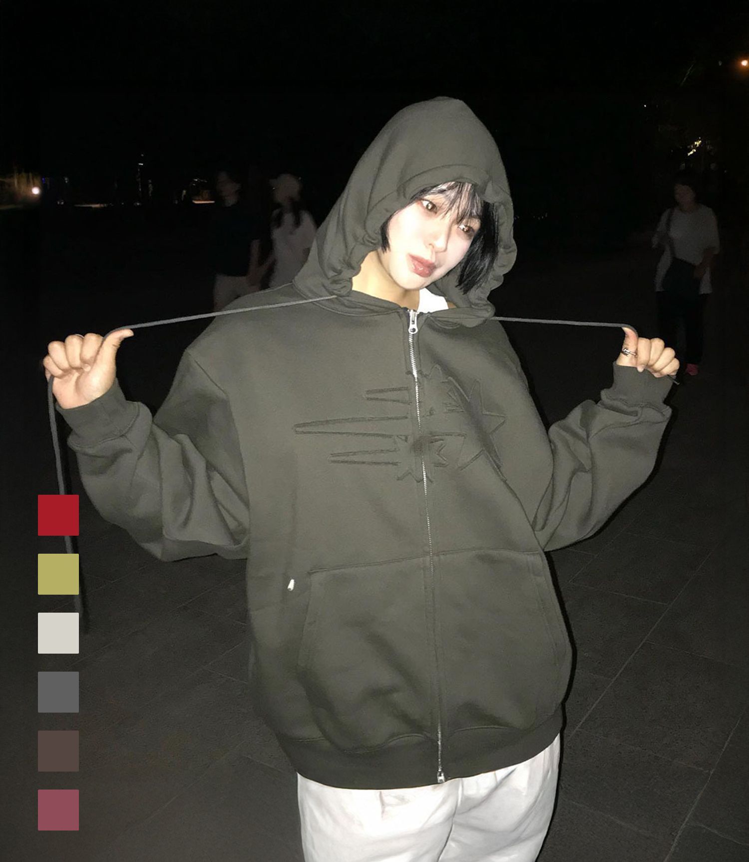 NICEGHOSTCLUB 三星 Logo 拉鍊帽T NG2EFUM480A