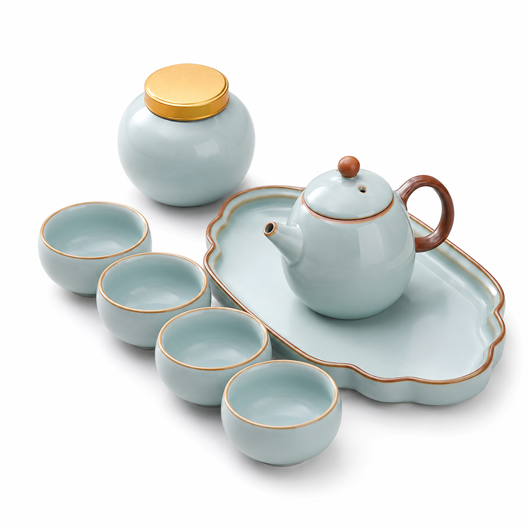 汝窯旅行茶具套裝