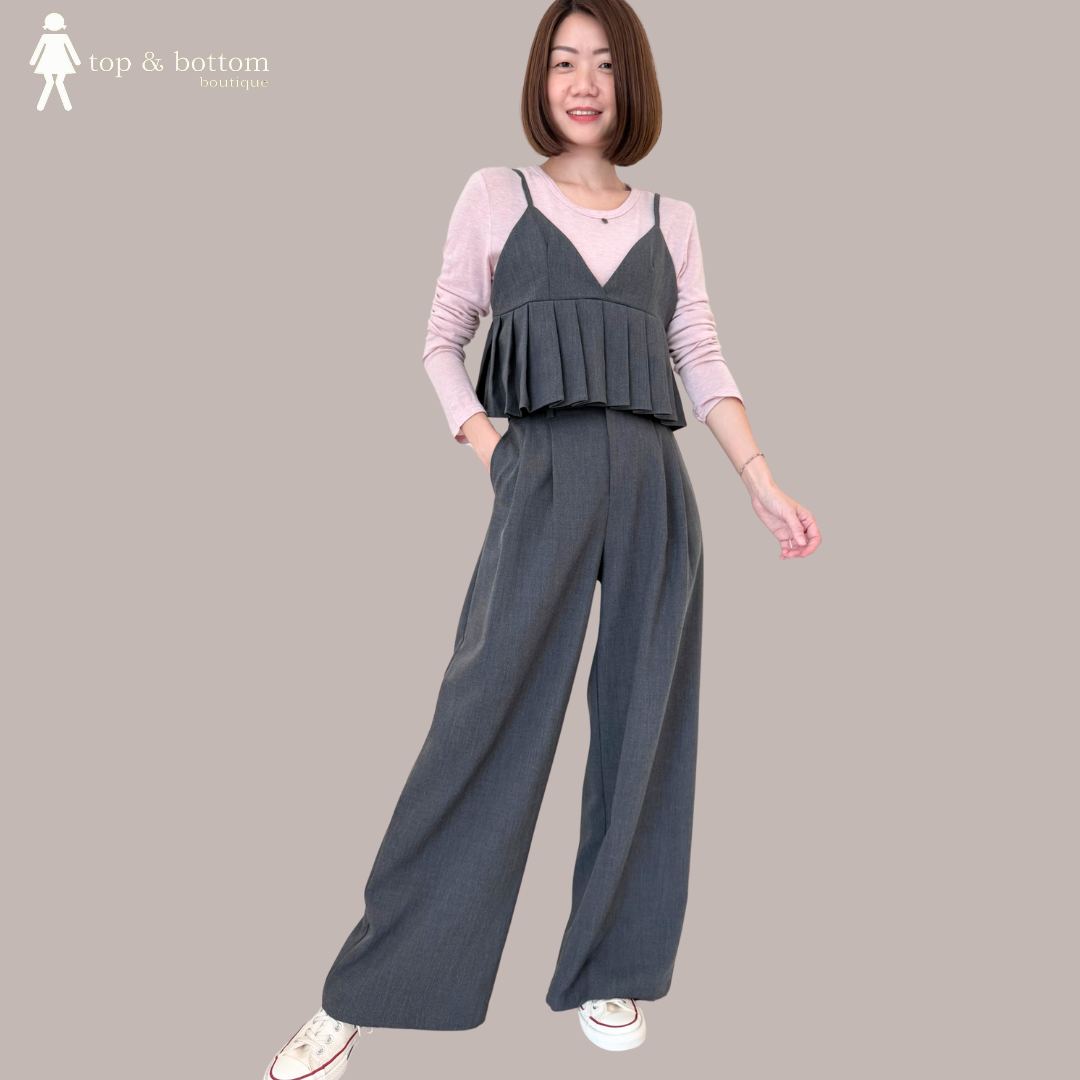 HIGH WAISTED WIDE LEG LONG PANT