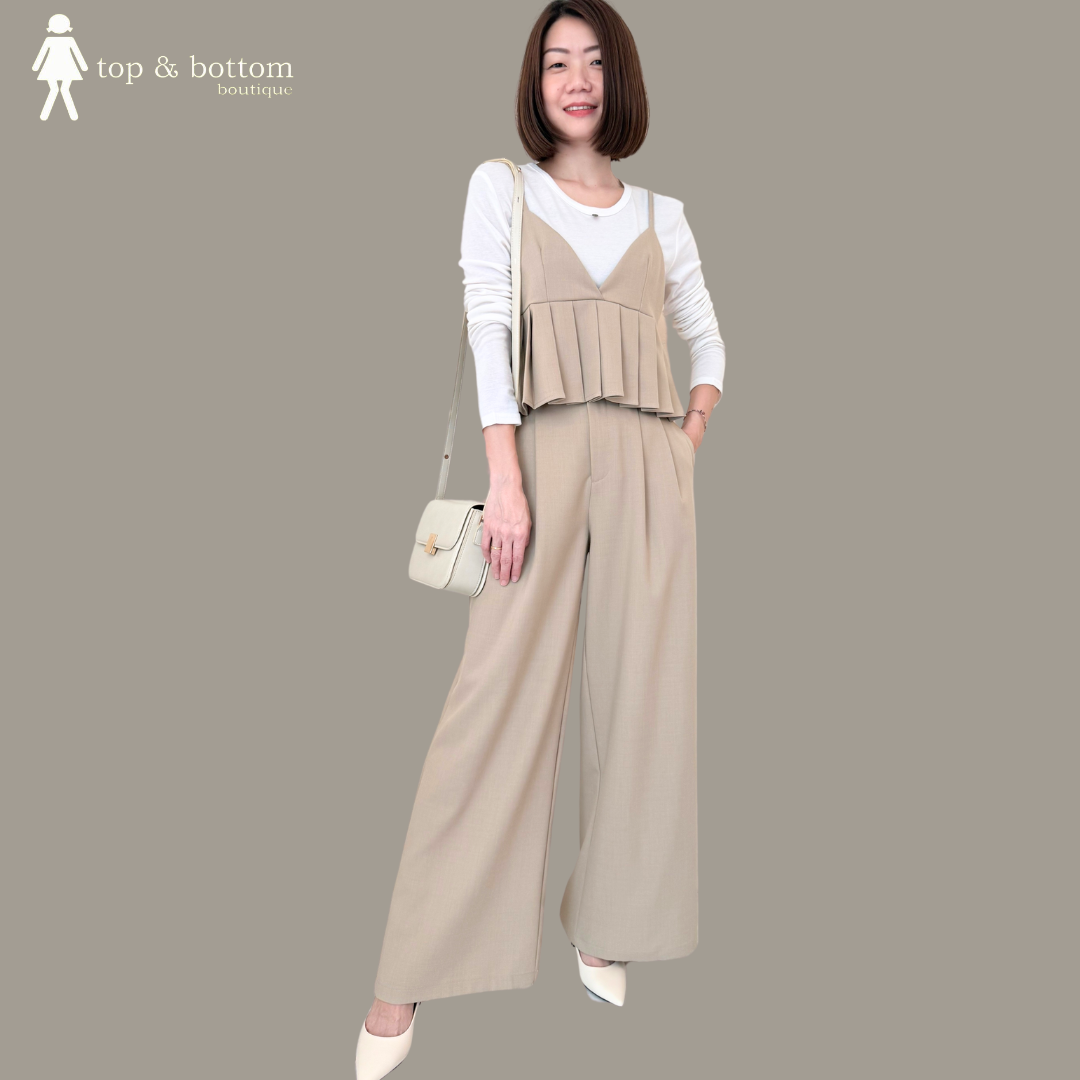 HIGH WAISTED WIDE LEG LONG PANT
