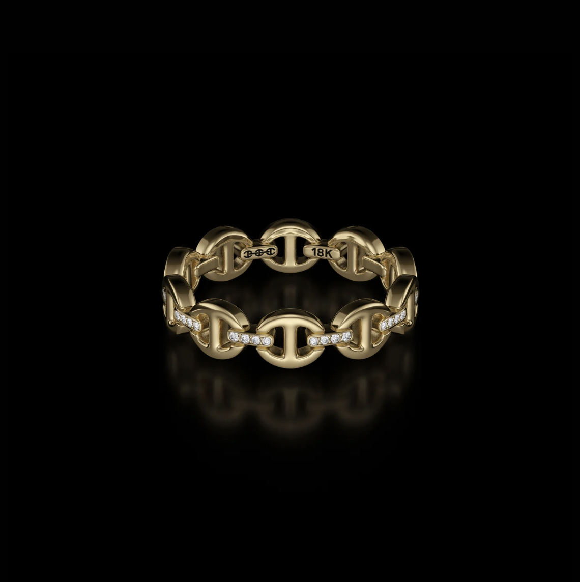 HB204D MICRO DAME III WITH DIAMOND BRIDGES - 18K GOLD