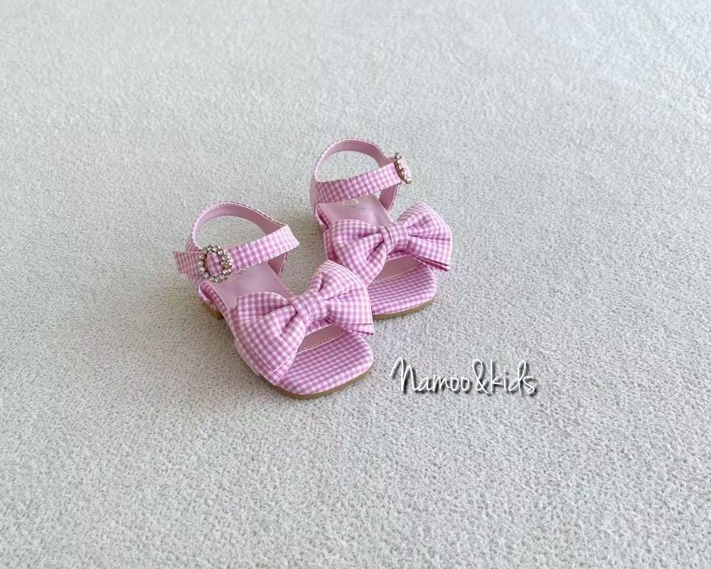 Namoo Peach Check Sandals