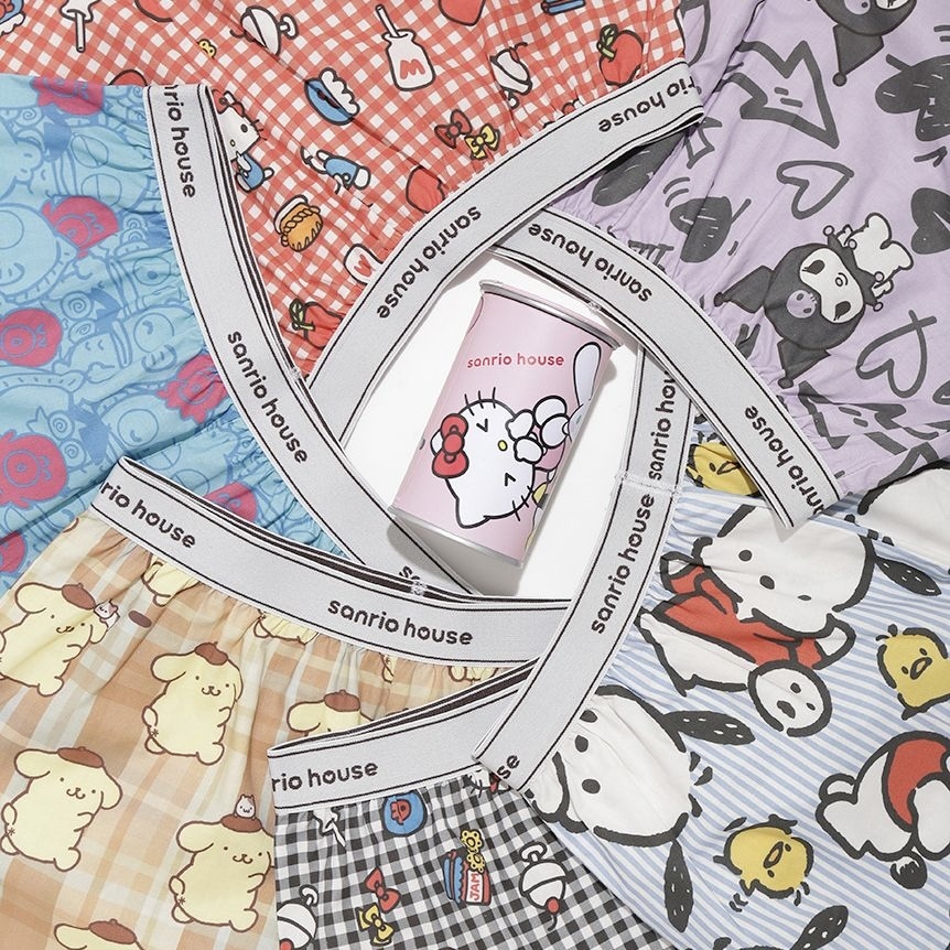 SANRIO 三麗鷗 秘密收藏 印花短褲 四角褲 休閒 居家 內搭 罐裝盲盒 單盒 "隨機出貨" 共六款