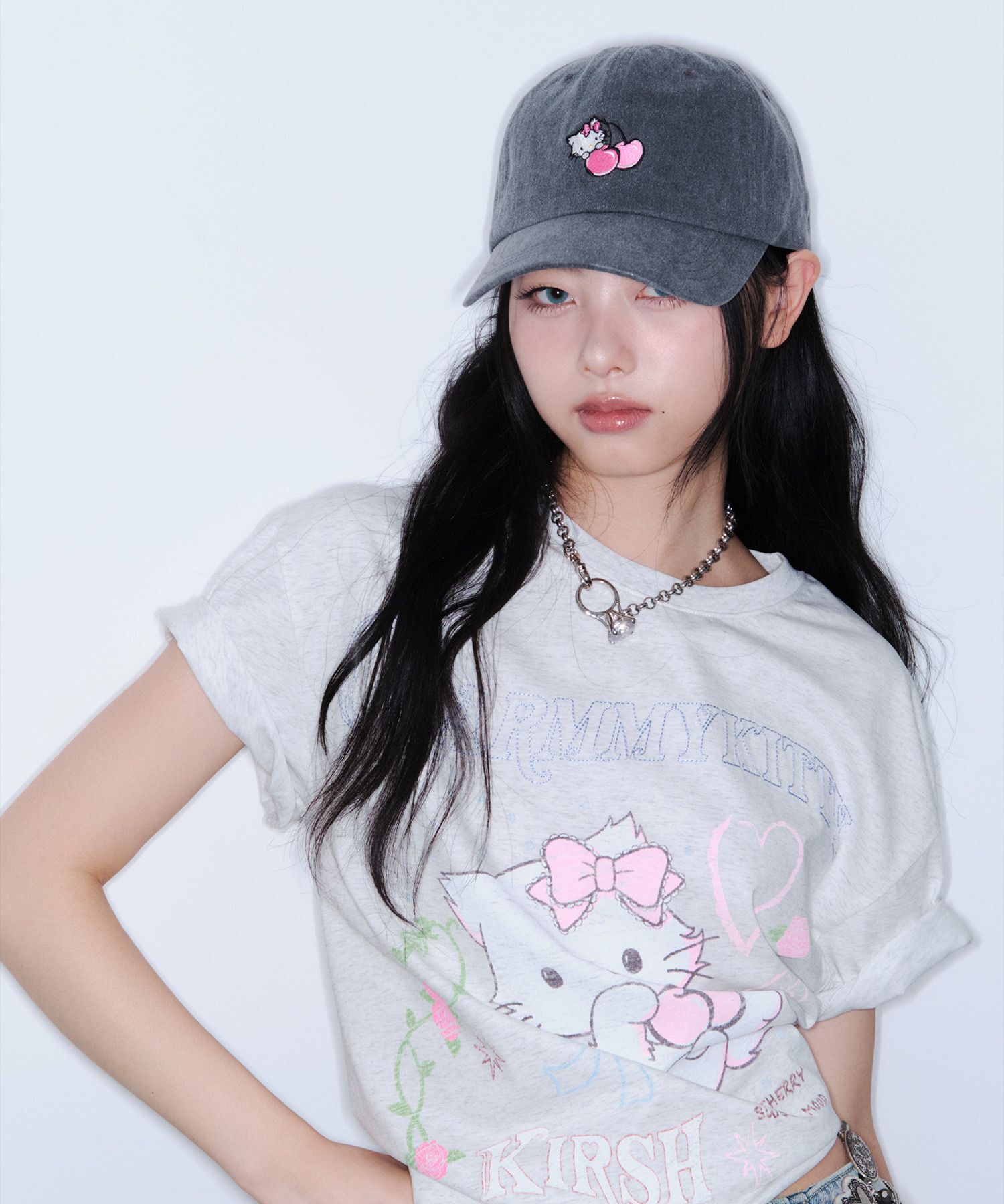 KIRSH x Charmmy Kitty 聯名圖案棒球帽 [炭灰] J6142LHT01CHA