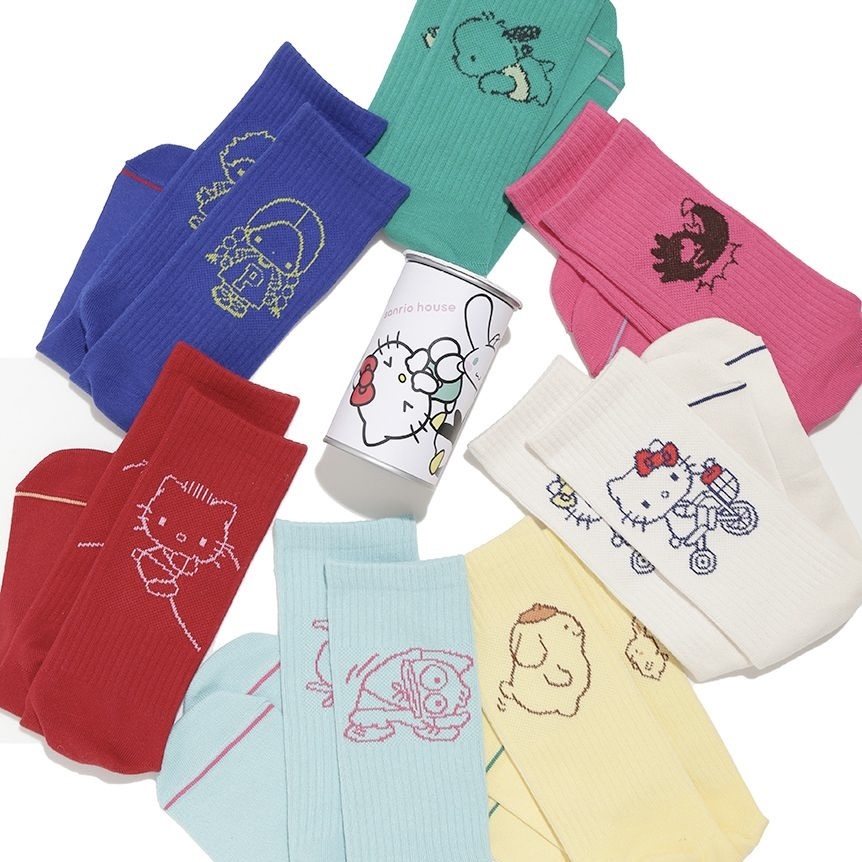SANRIO 三麗鷗 秘密收藏 襪子 罐裝盲盒 單盒 "隨機出貨" 共七種