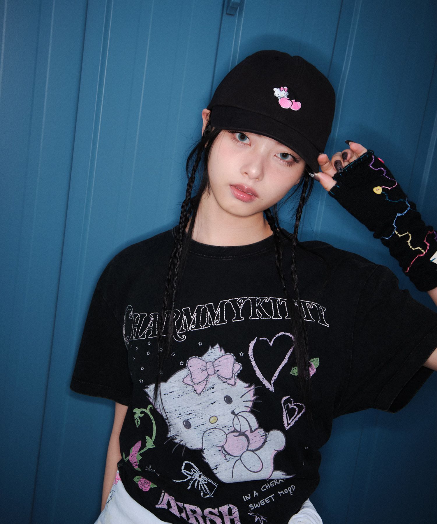 KIRSH X Charmmy Kitty 圖案棒球帽 黑色 J6142LHT01BKA