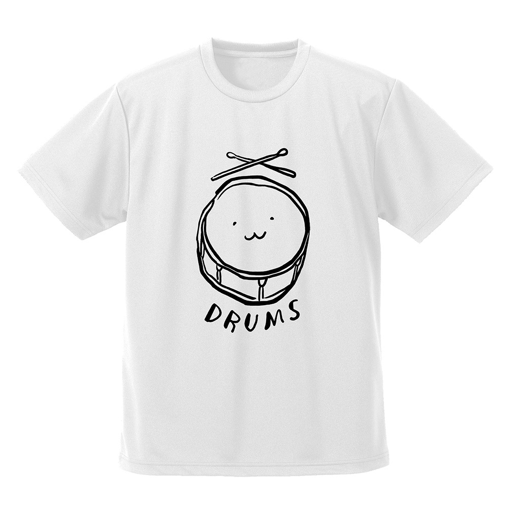 安和すばるの｢DRUMS｣ﾄﾞﾗｲTｼｬﾂ/WHITE COSPA 052526