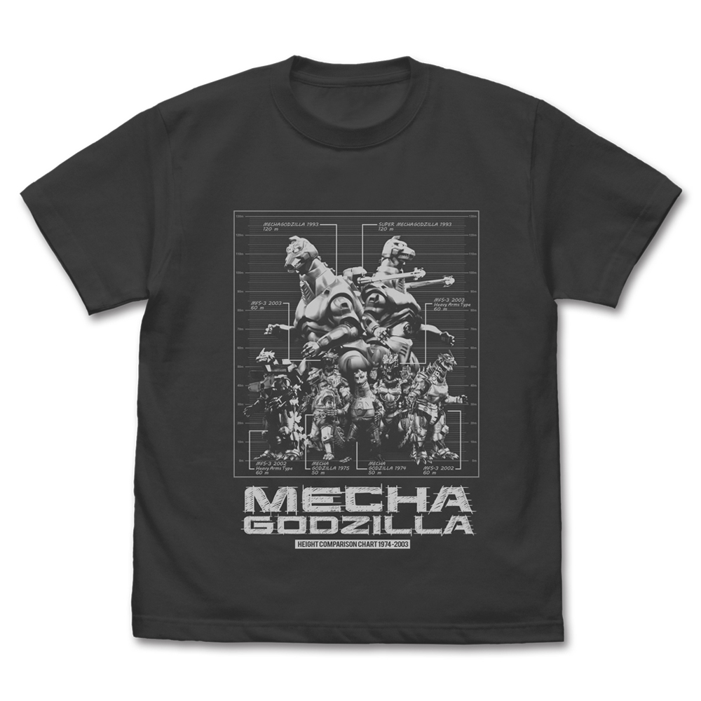 歴代ﾒｶｺﾞｼﾞﾗ身長比較表Tｼｬﾂ/LIGHTGRAY COSPA 052526