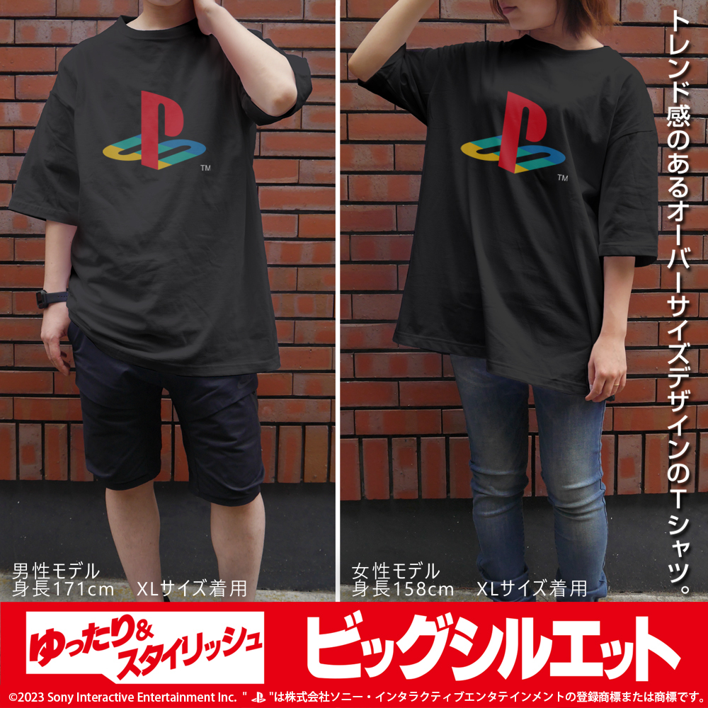 ﾋﾞｯｸﾞｼﾙｴｯﾄTｼｬﾂfor初代PlayStation/BLACK COSPA 052526