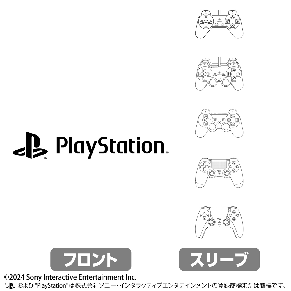 袖ﾘﾌﾞﾛﾝｸﾞｽﾘｰﾌﾞTｼｬﾂPlayStationControllerLine-ups/WHITE COSPA 052526