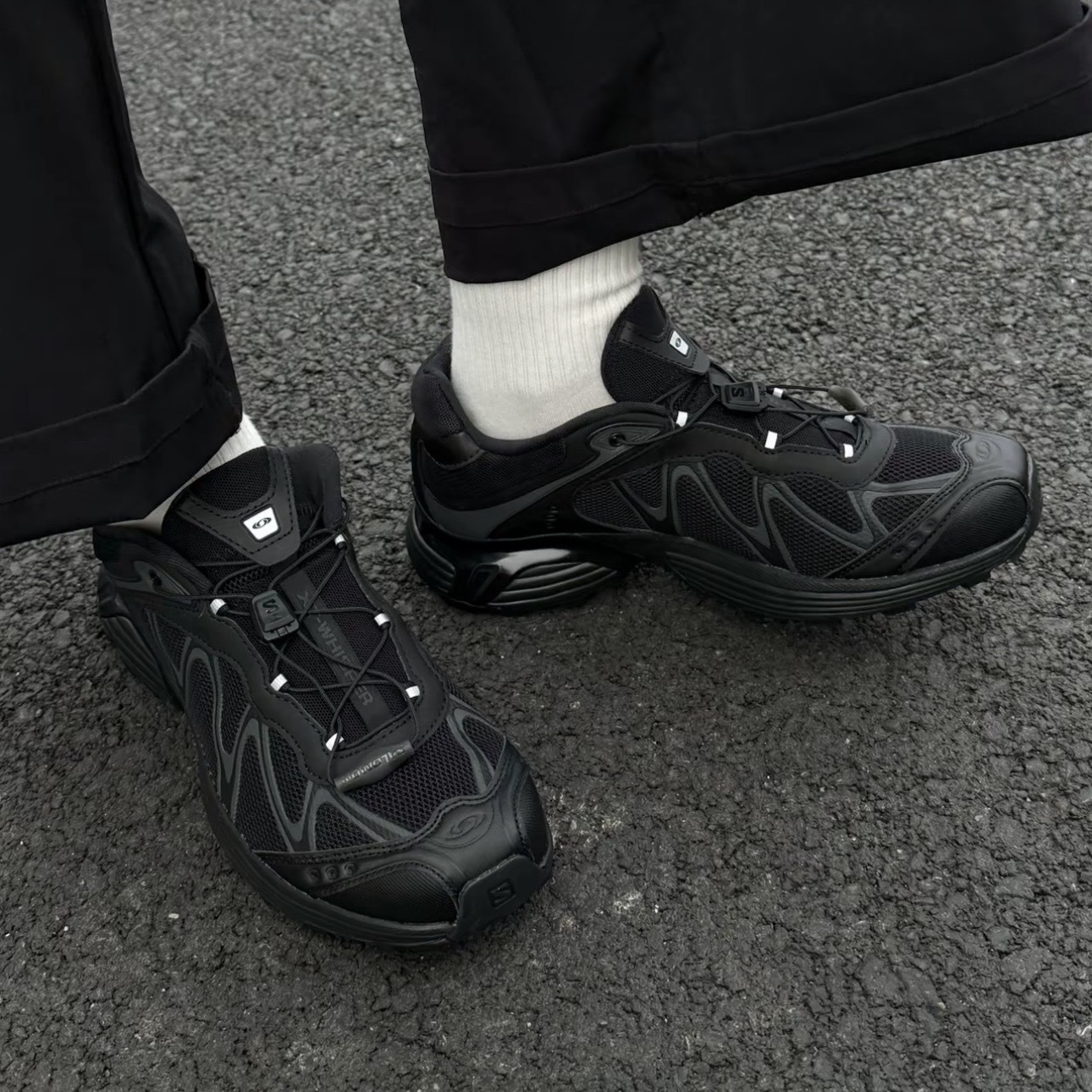 SALOMON XT-WHISPER 全黑 城市風 跑步鞋 越野 機能 477620