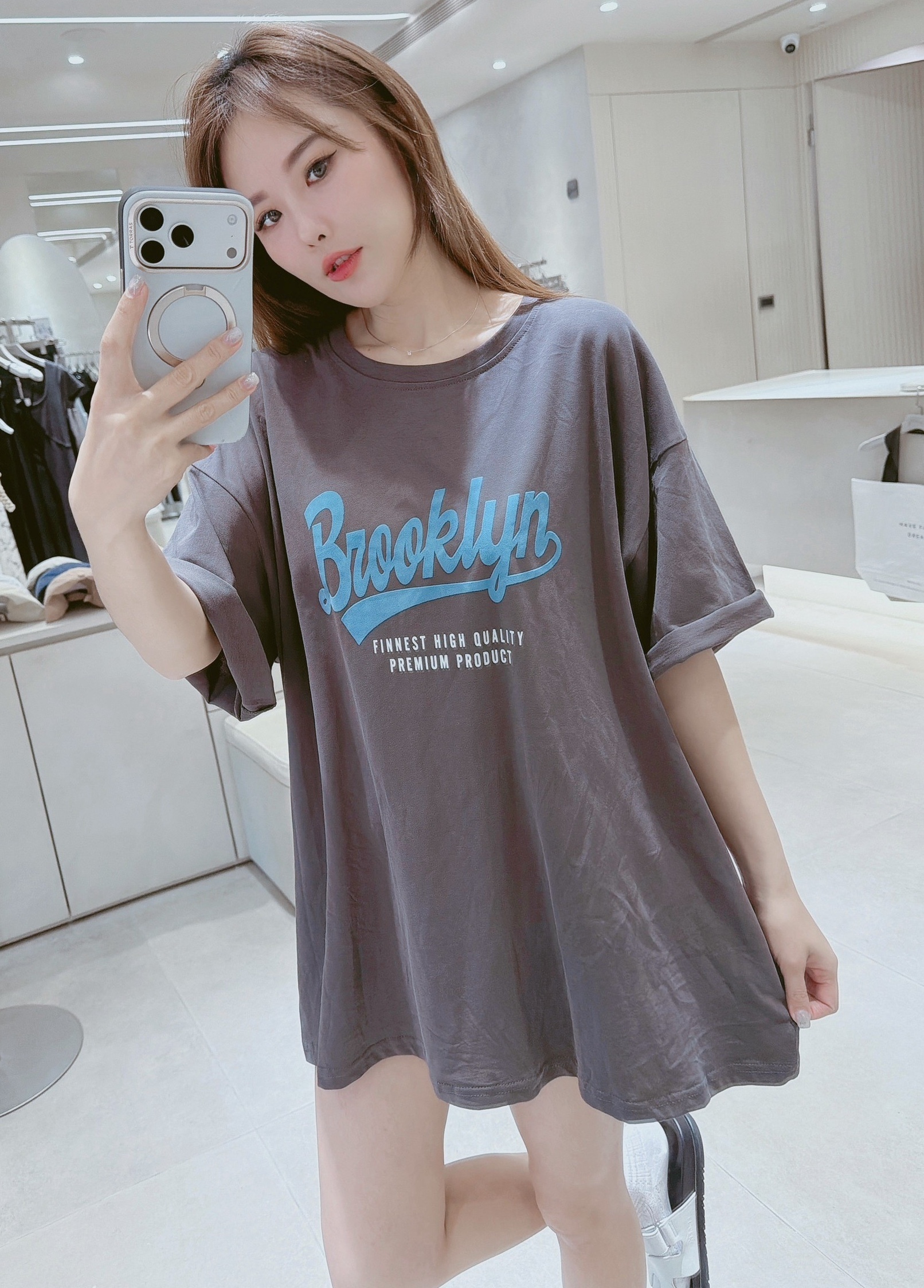 植絨配色Brooklyn棉質衣