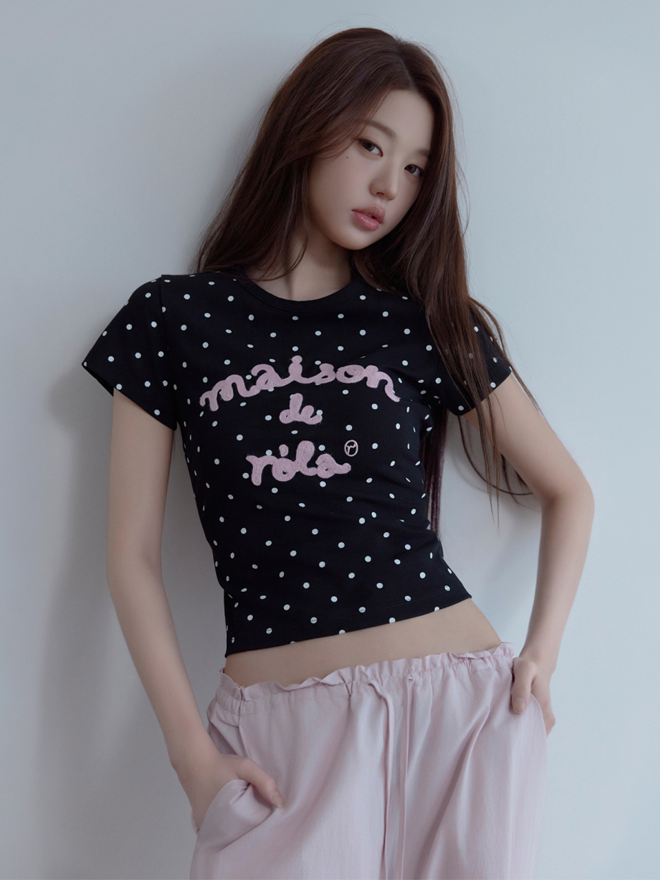 ROLAROLA MAISON DE ROLA EMBROIDERY DOT T-SHIRT