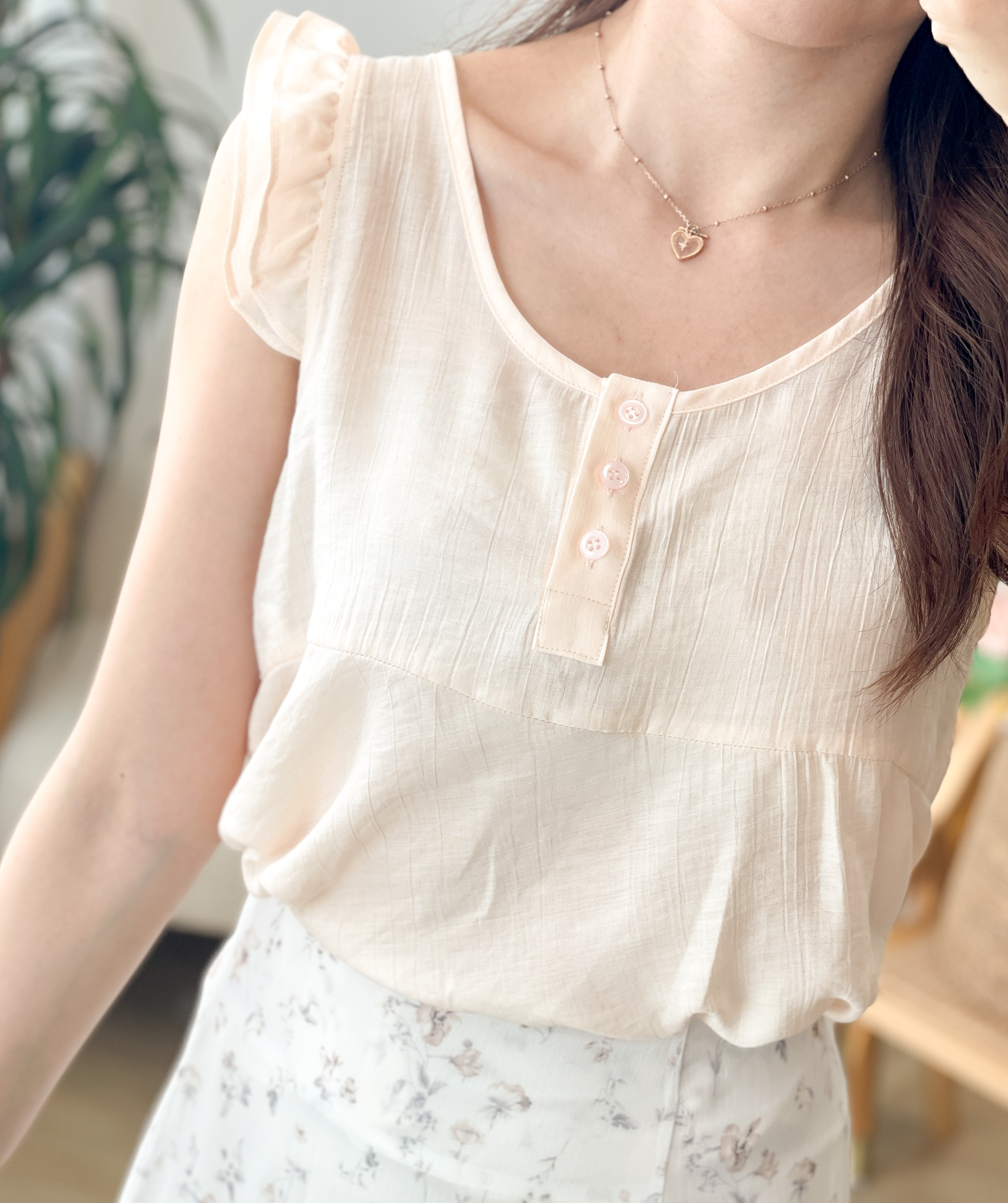 T1541 Willow Soft U-neck Top