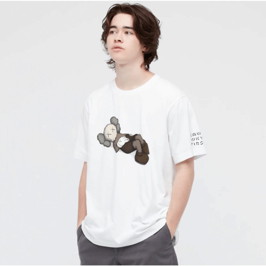 KAWS x UNIQLO 全白 印花 聯名短袖 上衣