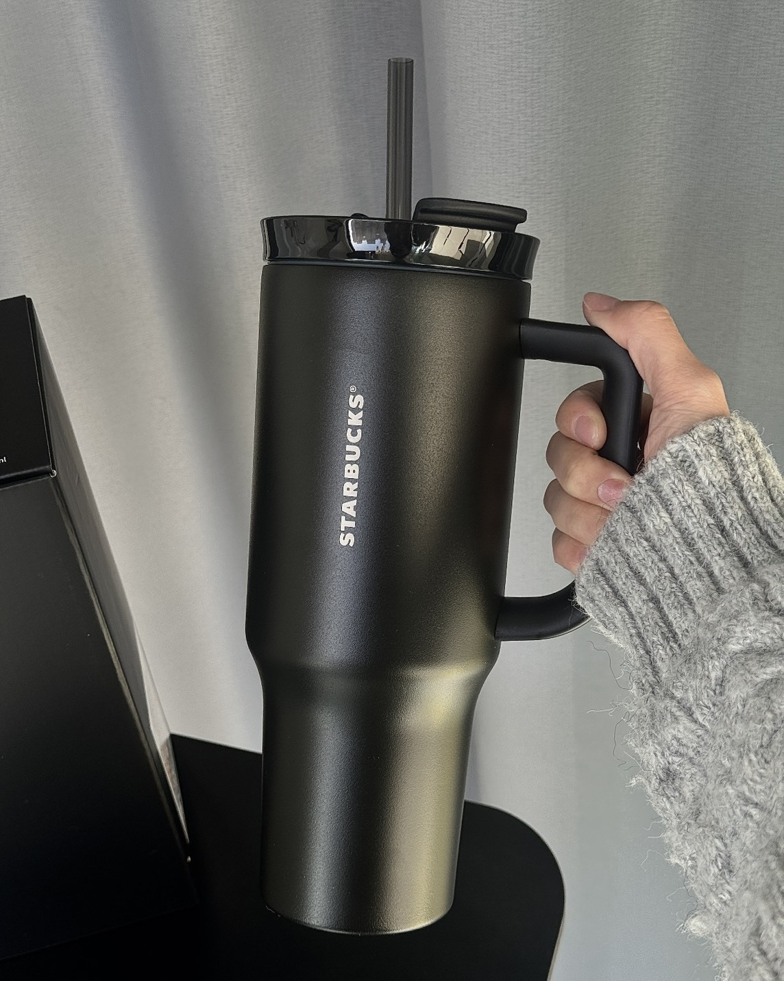 <質感暗黑系🖤>Starbucks 星巴克 鎏金系列 不鏽鋼 冰壩杯 黑 1120ml