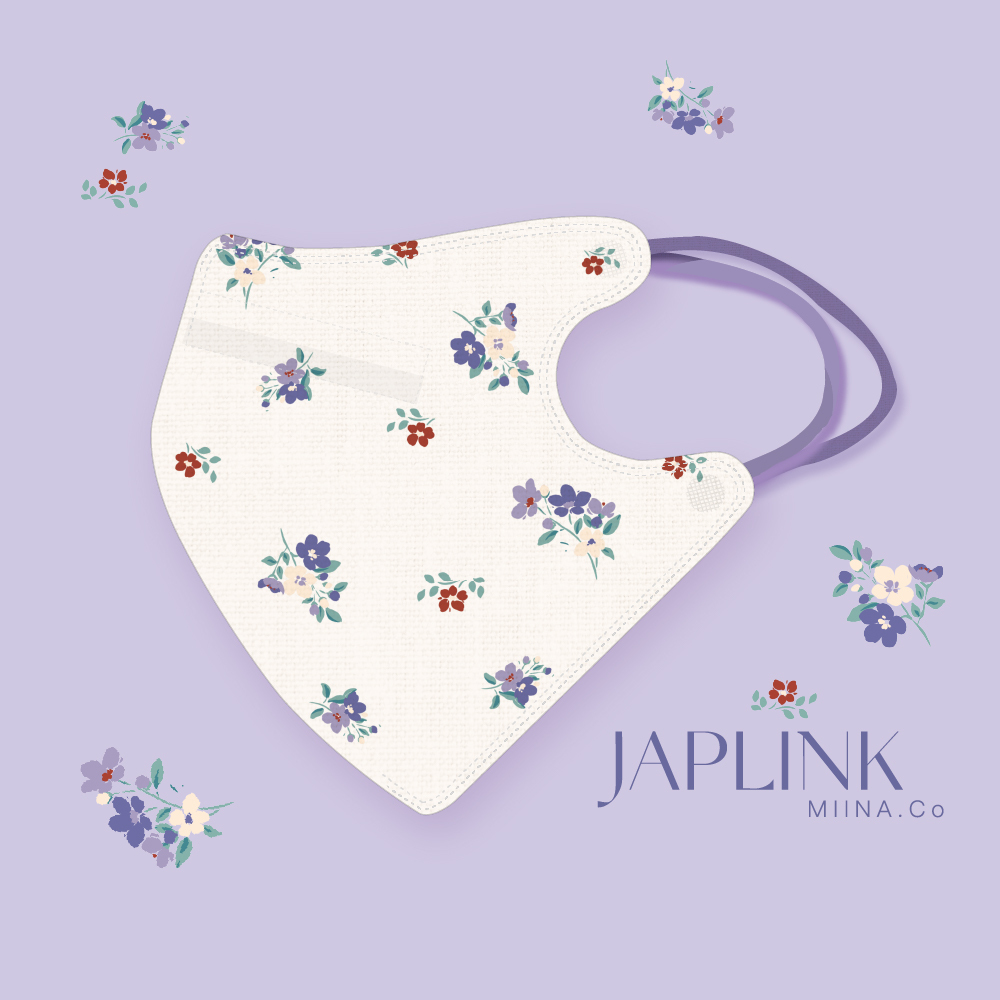 JAPLINK MASK 立體口罩【 HEPA 設計款 】藍莓碎花