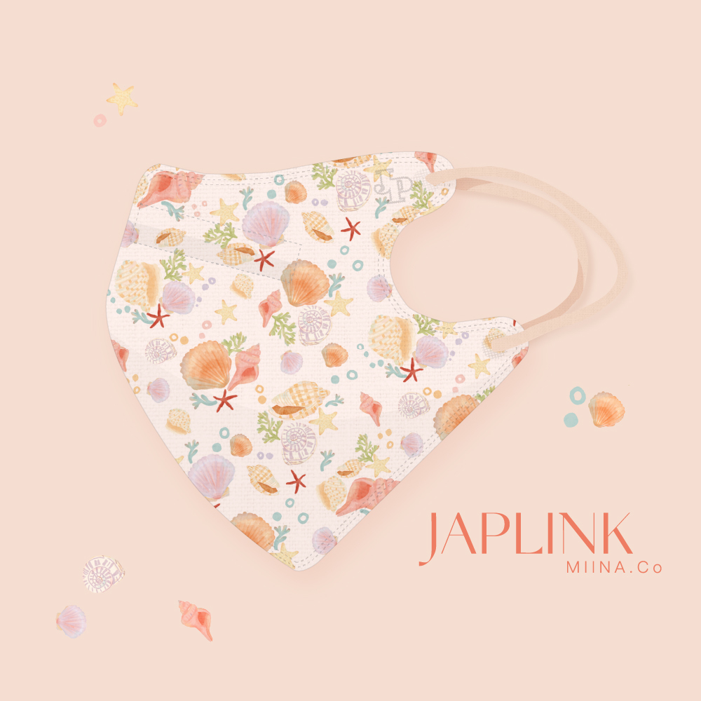 JAPLINK MASK 立體口罩【 HEPA 設計款 】沙灘貝貝