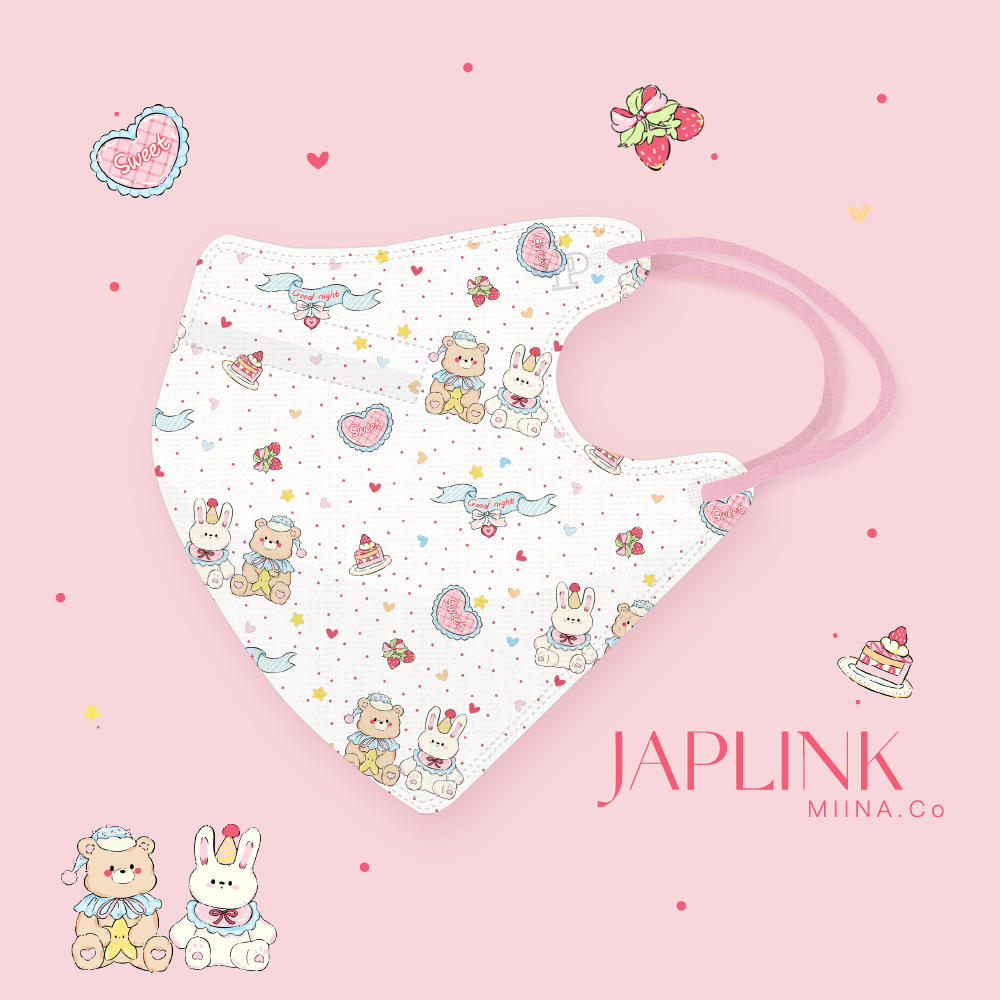 JAPLINK MASK 立體口罩【 HEPA 設計款 】甜心熊兔