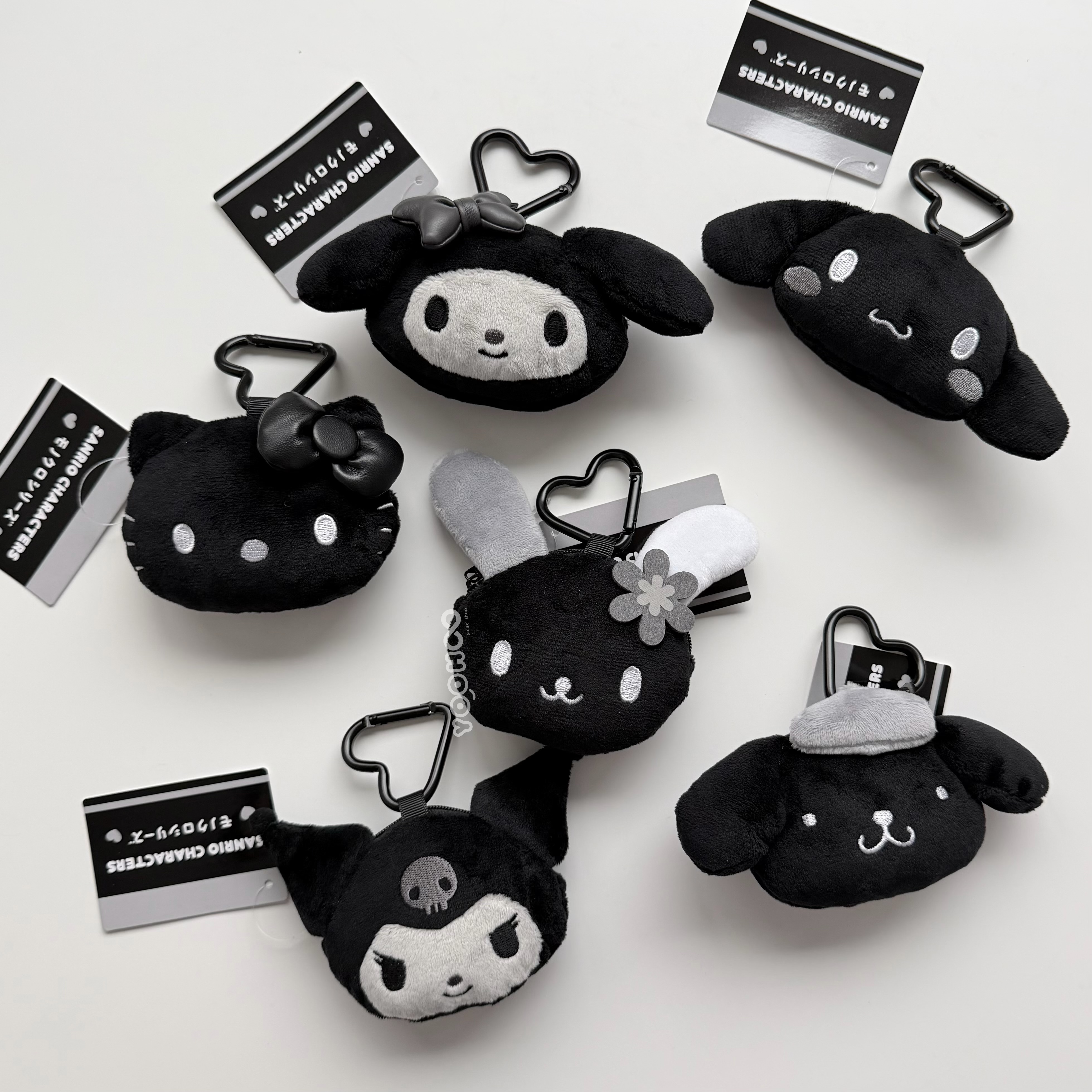 現貨┃日本 SANRIO 三麗鷗 黑白系列 KITTY 布丁狗 花小兔 酷洛米 美樂蒂 大耳狗 大頭 零錢包 小物 吊飾