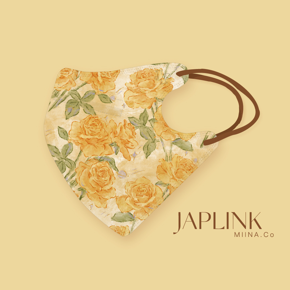 JAPLINK MASK 立體口罩【 HEPA 設計款 】金燦玫瑰