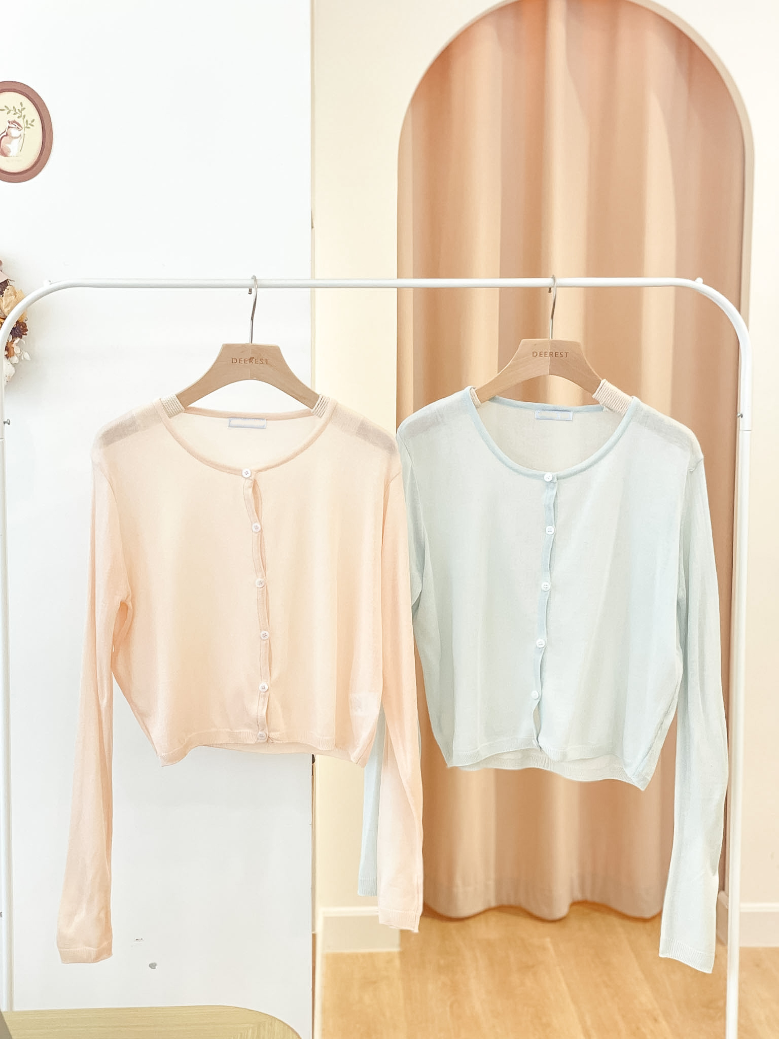 JK295 Peony & Mint Lightweight Cardigan