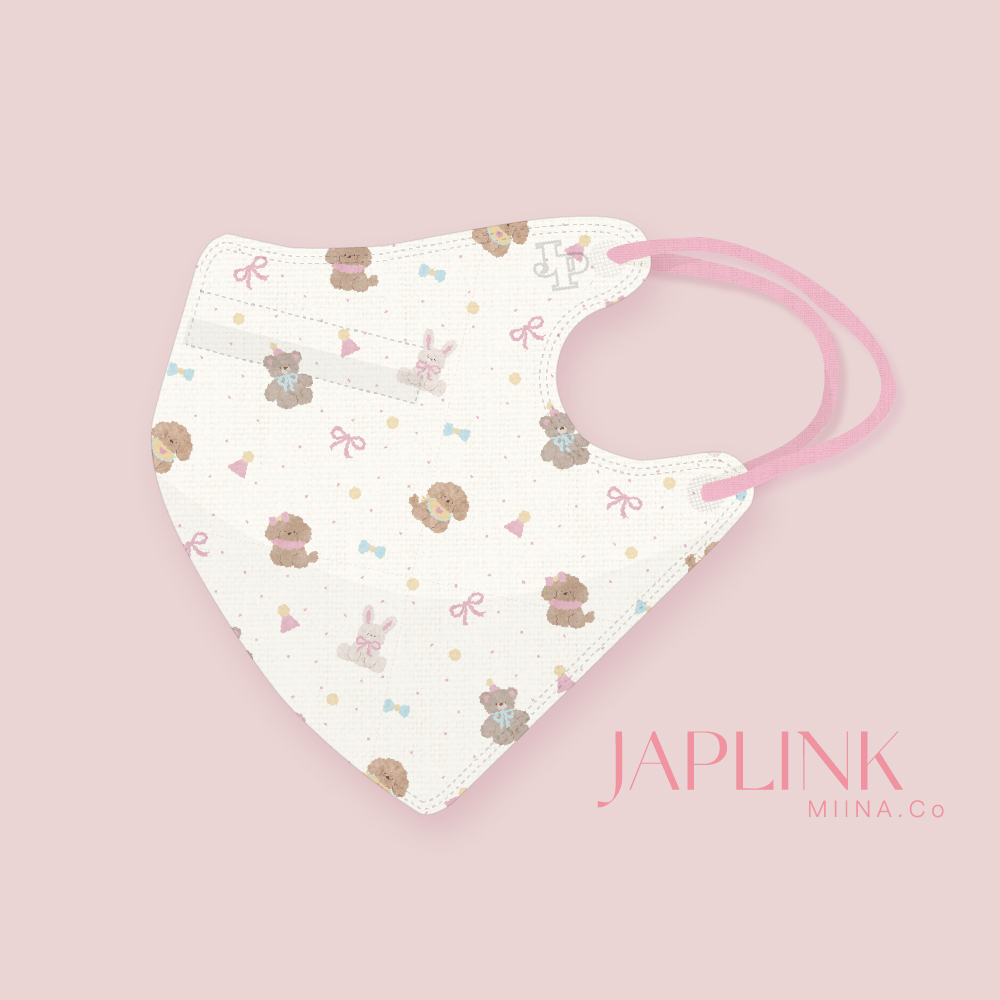 JAPLINK MASK 立體口罩【 HEPA 設計款 】貴賓狗狗