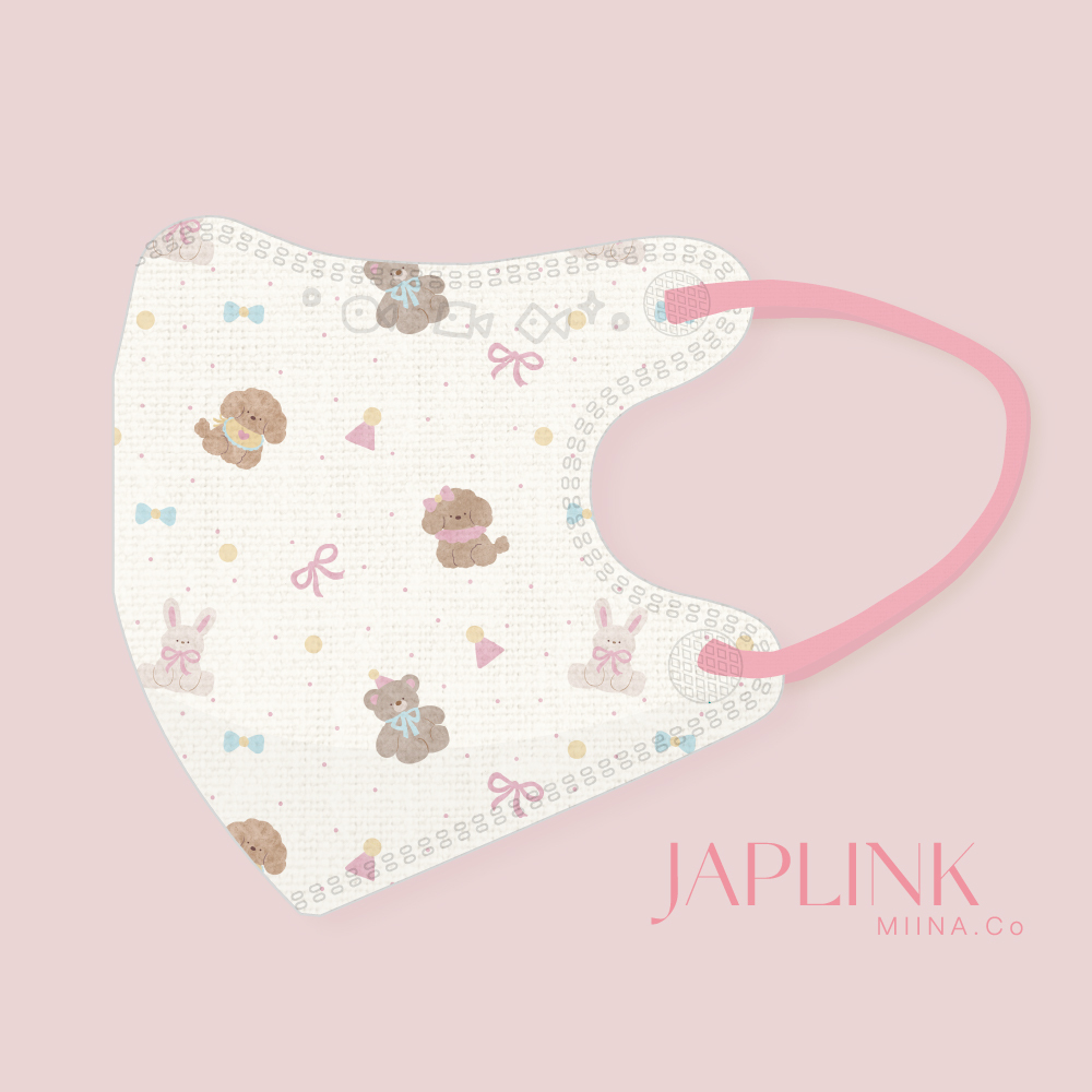 JAPLINK【 VXS 0~3歲 】3D 立體幼童口罩 / 小貴賓