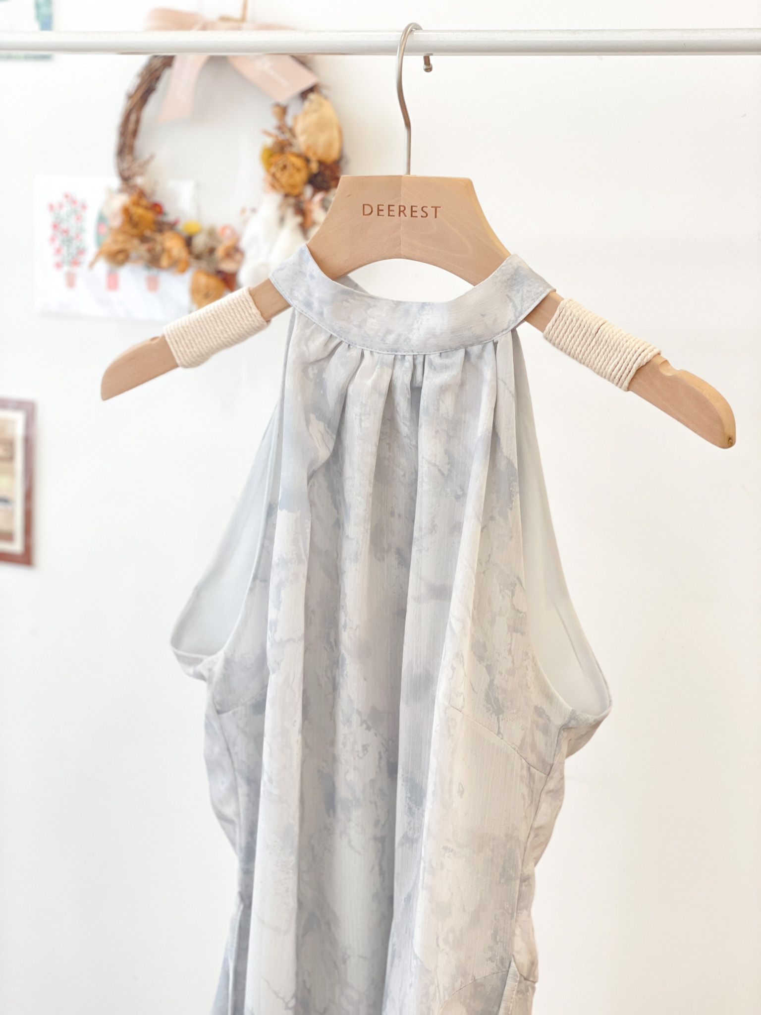 OP703 Misty Marbled Halter Dress