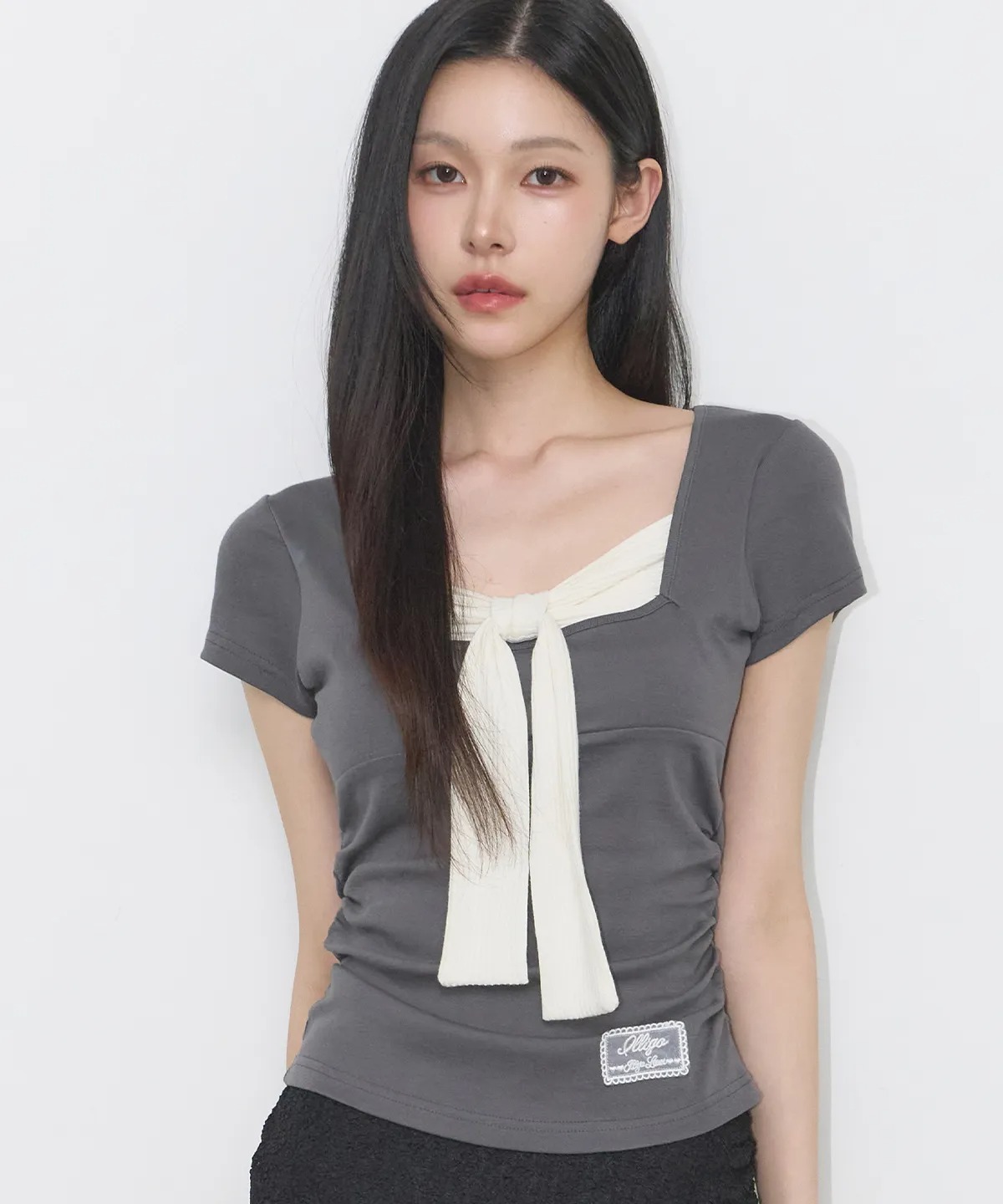 ILLIGO Layered Ribbon Tie T-Shirt