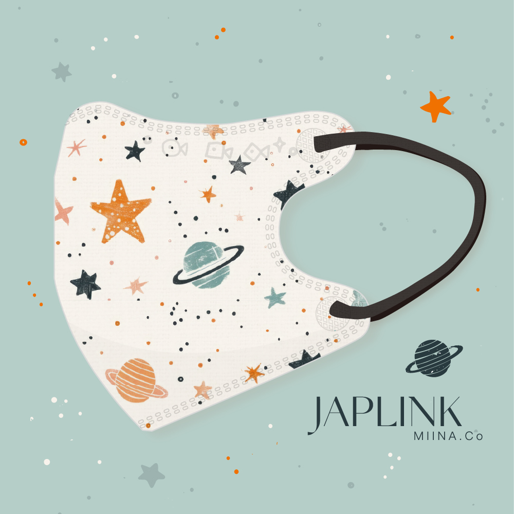 JAPLINK【 VXS 0~3歲 】3D 立體幼童口罩 / 小星球