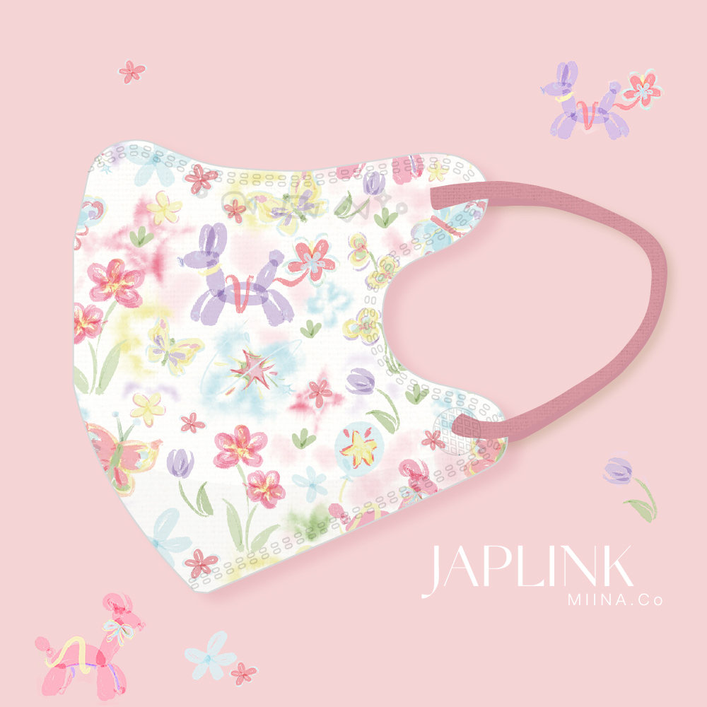 JAPLINK【 VXS 0~3歲 】3D 立體幼童口罩 / 小氣球狗