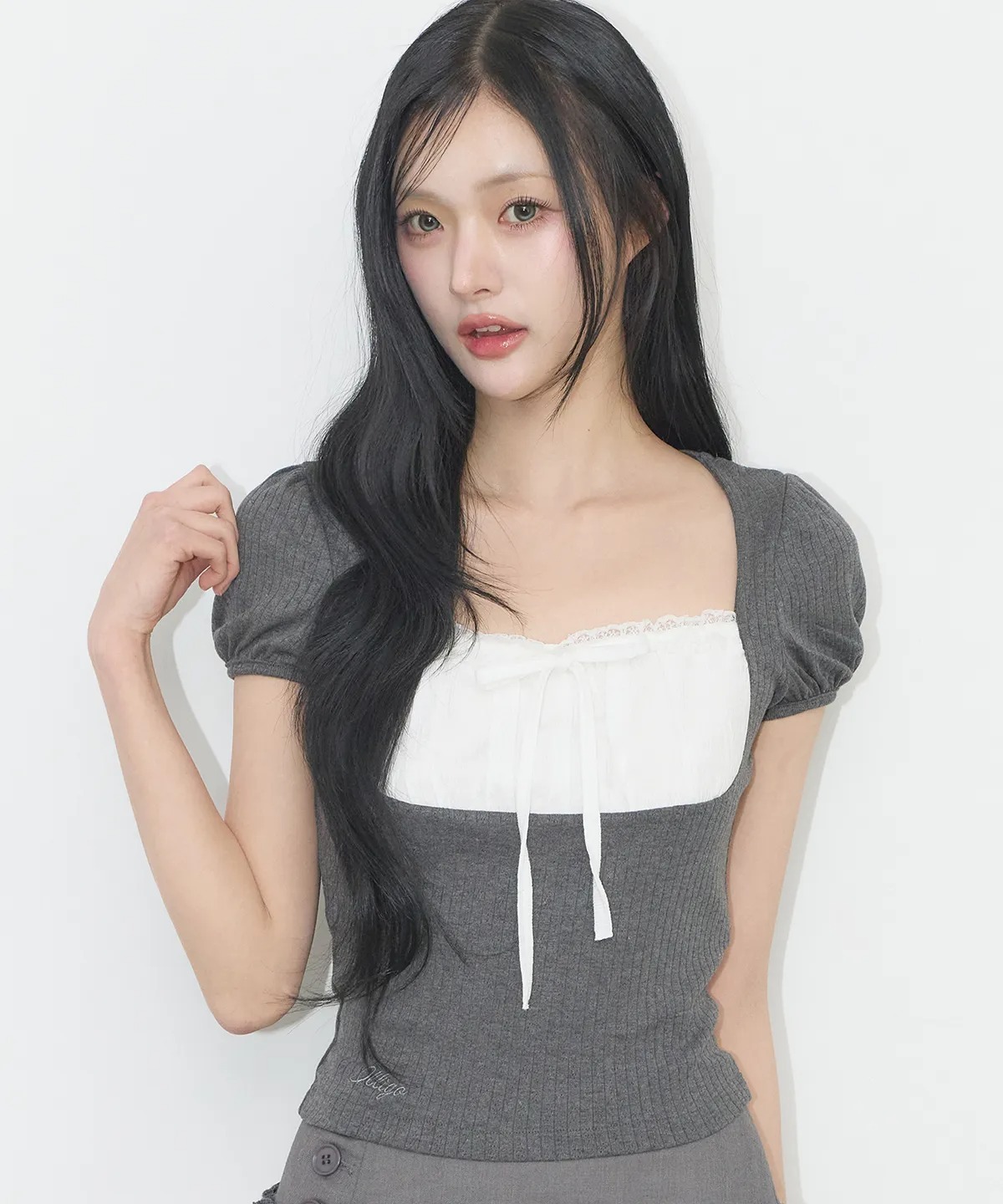 ILLIGO Rosy Lace Square-Neck T-Shirt