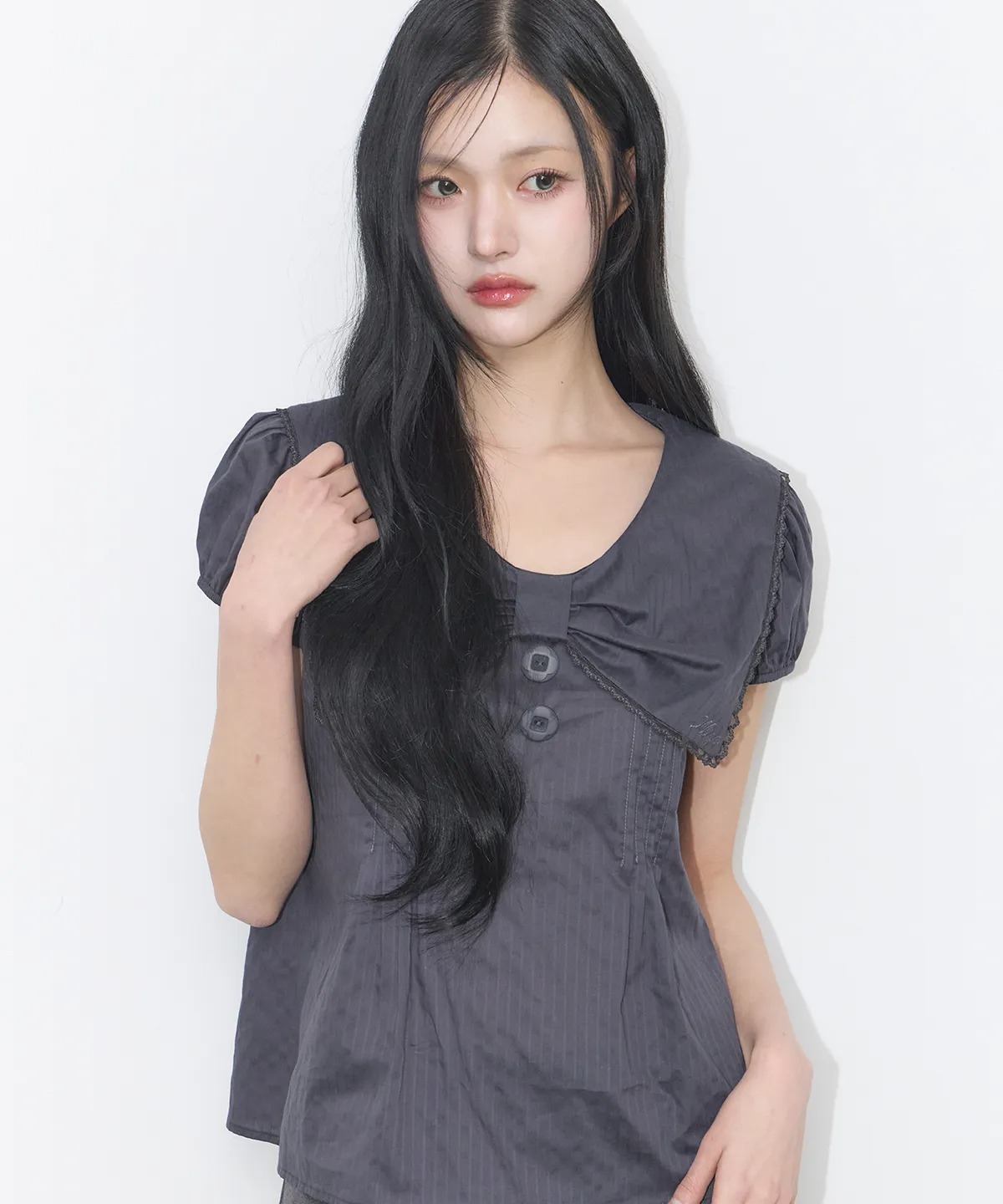ILLIGO Sailor Bow Collared Blouse