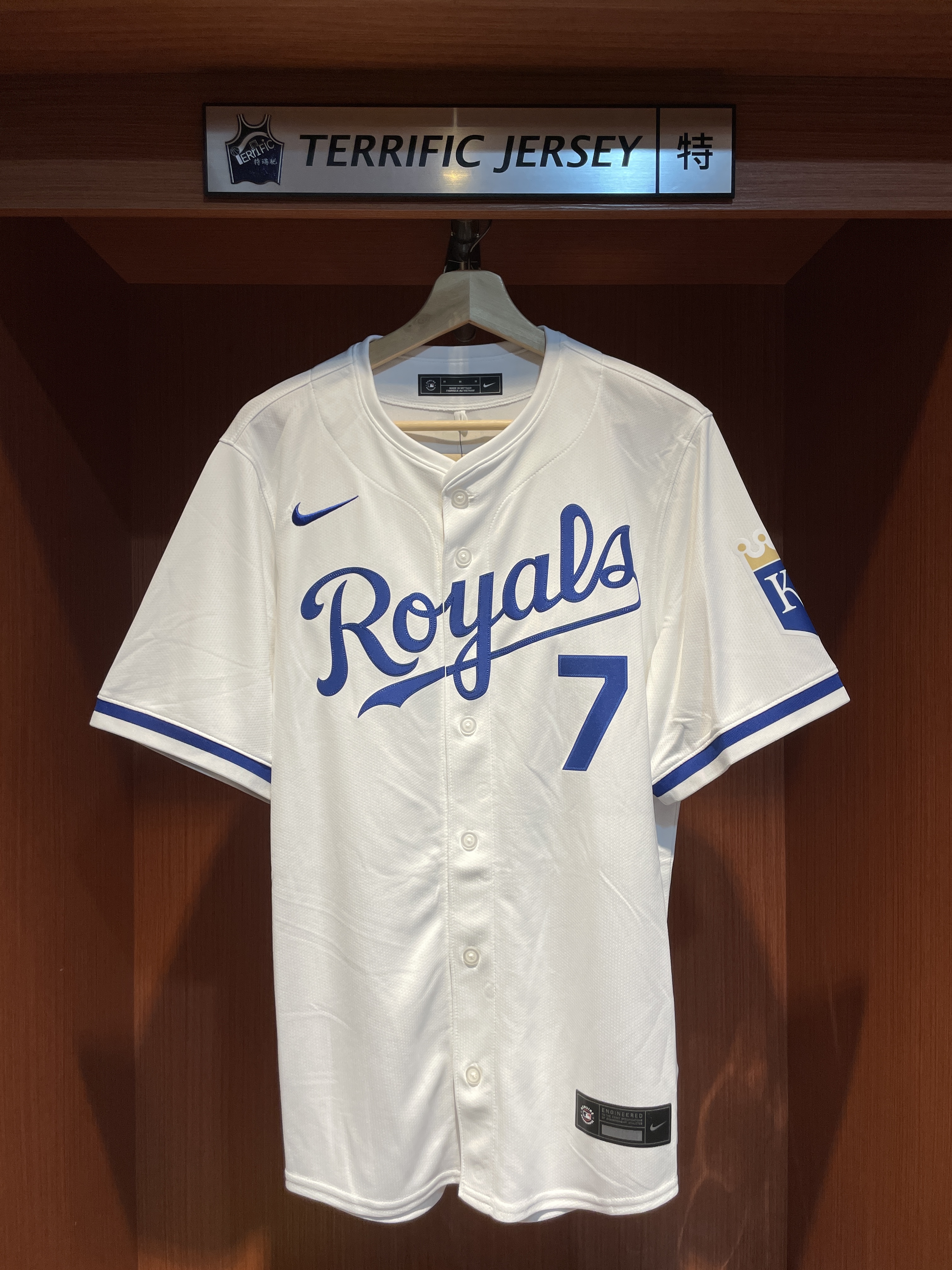 MLB球衣 Bobby Witt Jr. 堪薩斯市皇家白 Nike Limited Player Name Jersey 球迷版 熱轉印 全新