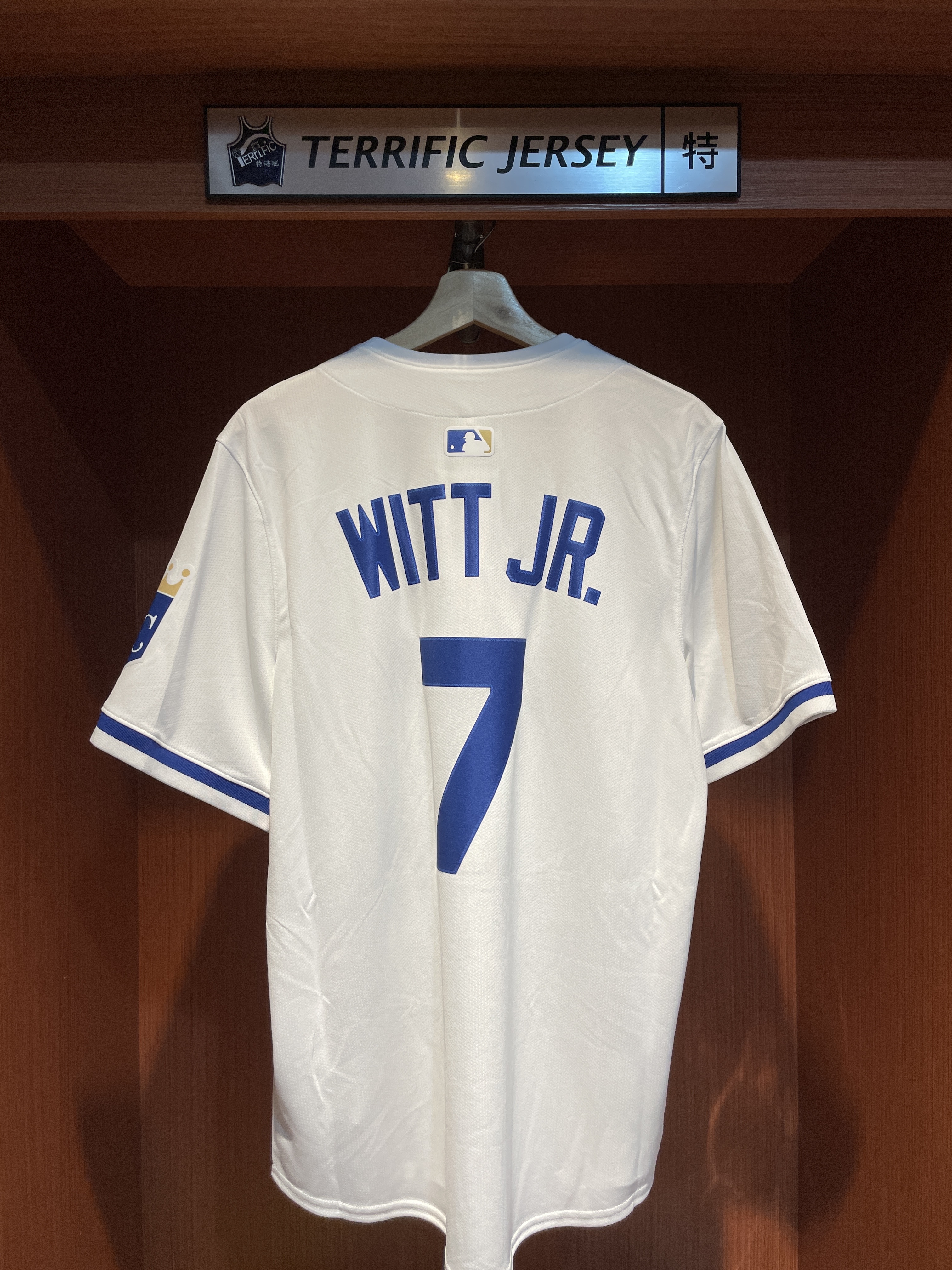 MLB球衣 Bobby Witt Jr. 堪薩斯市皇家白 Nike Limited Player Name Jersey 球迷版 熱轉印 全新
