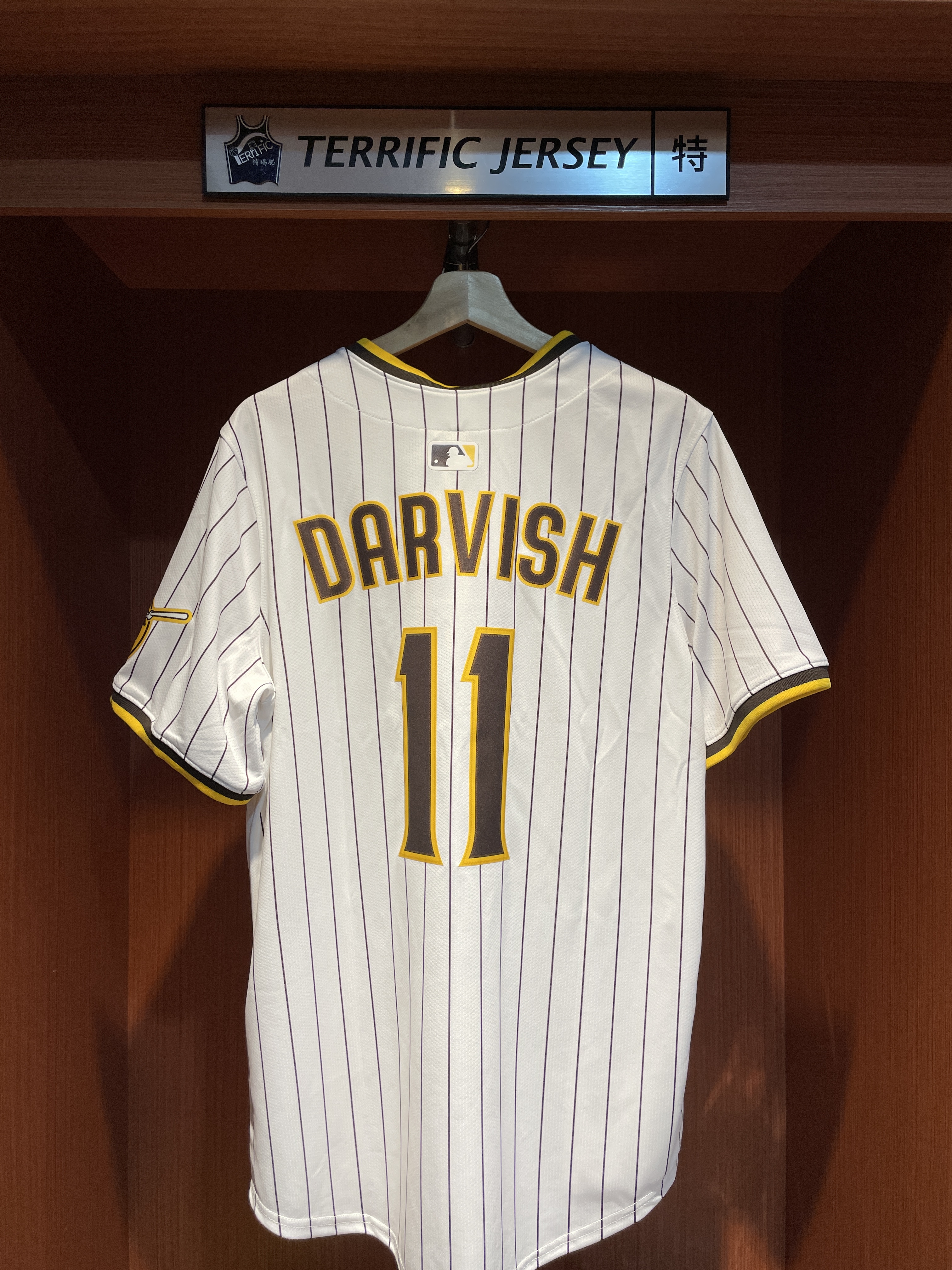 MLB球衣 Yu Darvish 聖地牙哥教士白條紋 達比修有 Home Nike Limited Player Name Jersey 球迷版 熱轉印 全新