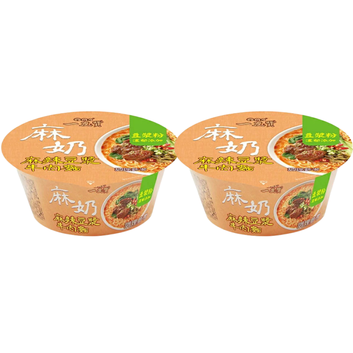 台灣維力一度贊碗麵 麻辣豆漿牛肉麵 即食麵碗麵  X   2
