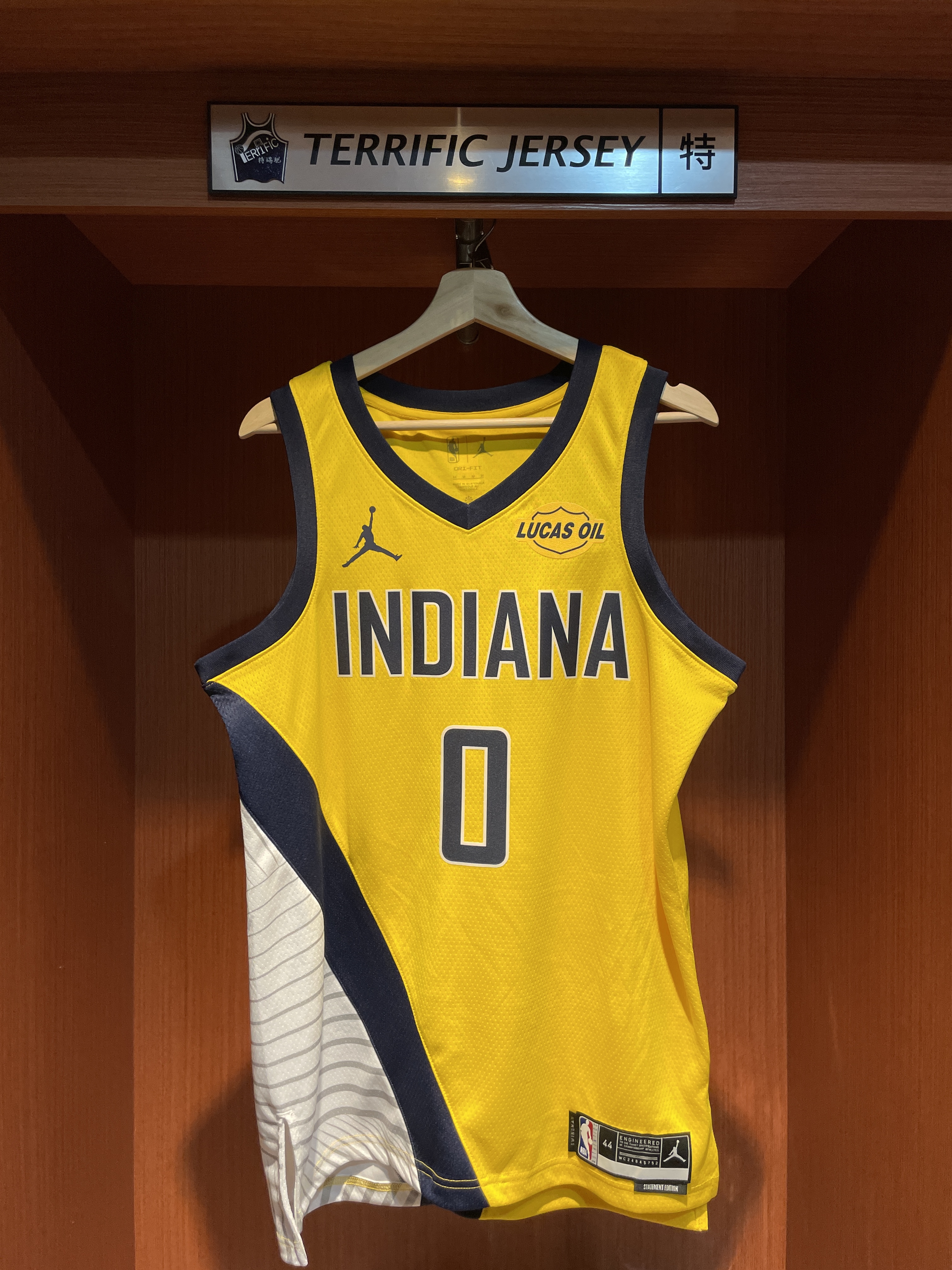 NBA球衣 Tyrese Haliburton 印第安那溜馬黃 Statement Jordan Swingman 球迷版 熱轉印 含贊助商標 全新