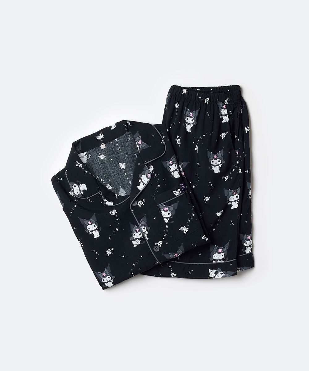 SPAO 三麗鷗 短袖睡衣套裝 黑色 SPPPG25U01